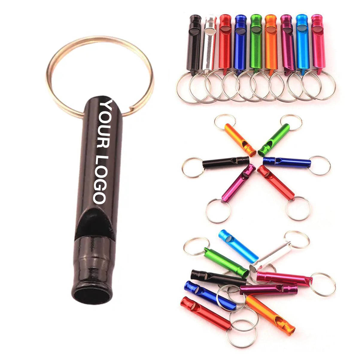 Durable Aluminum Whistle Keychain with Loud Sound 6