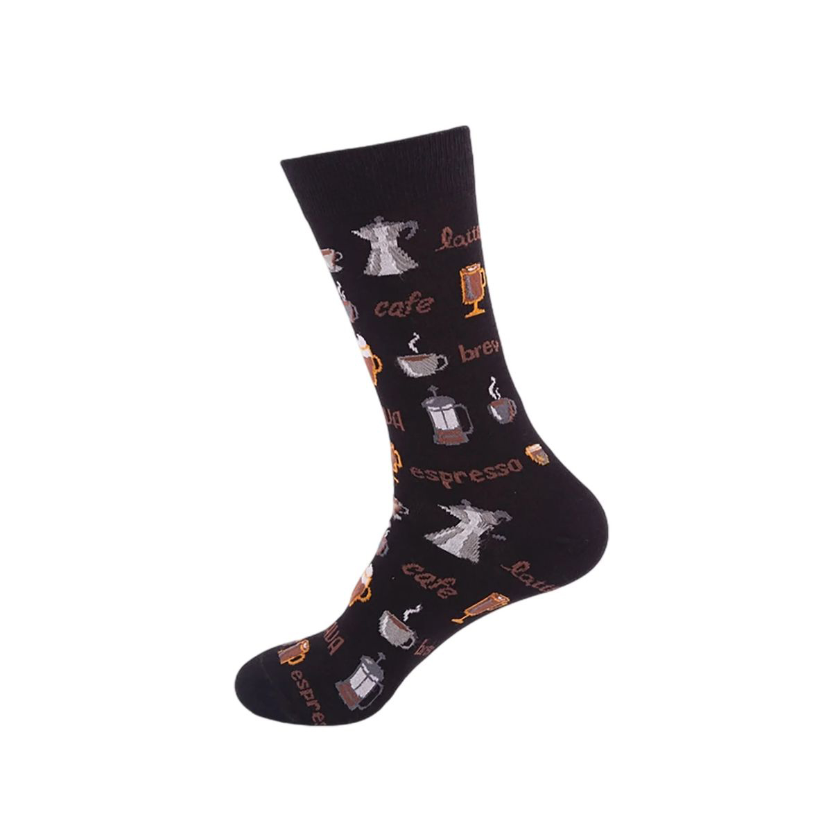Cotton Crew Socks with Jacquard Pattern 112