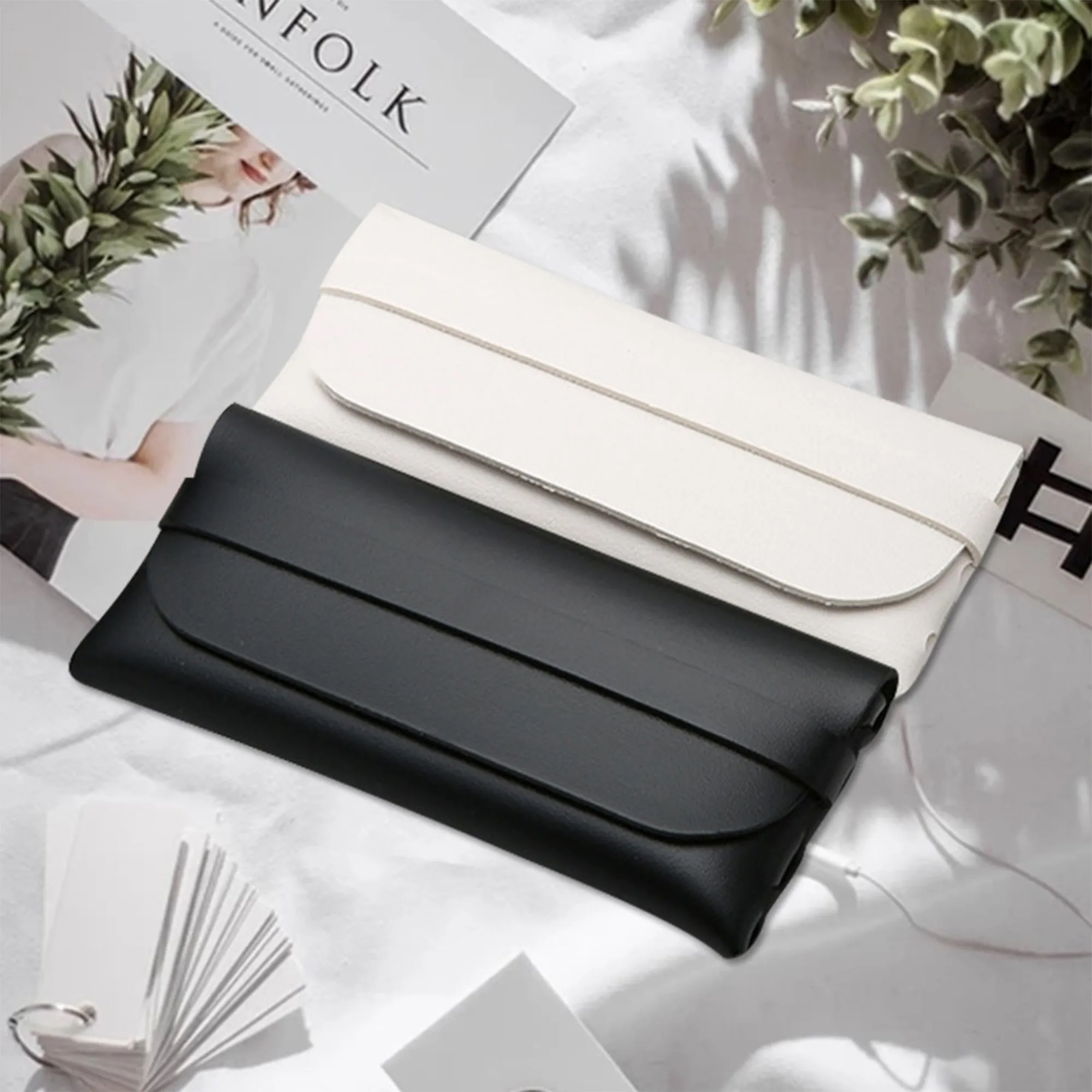Leather Portable Eyeglass Case Free Shipping 2