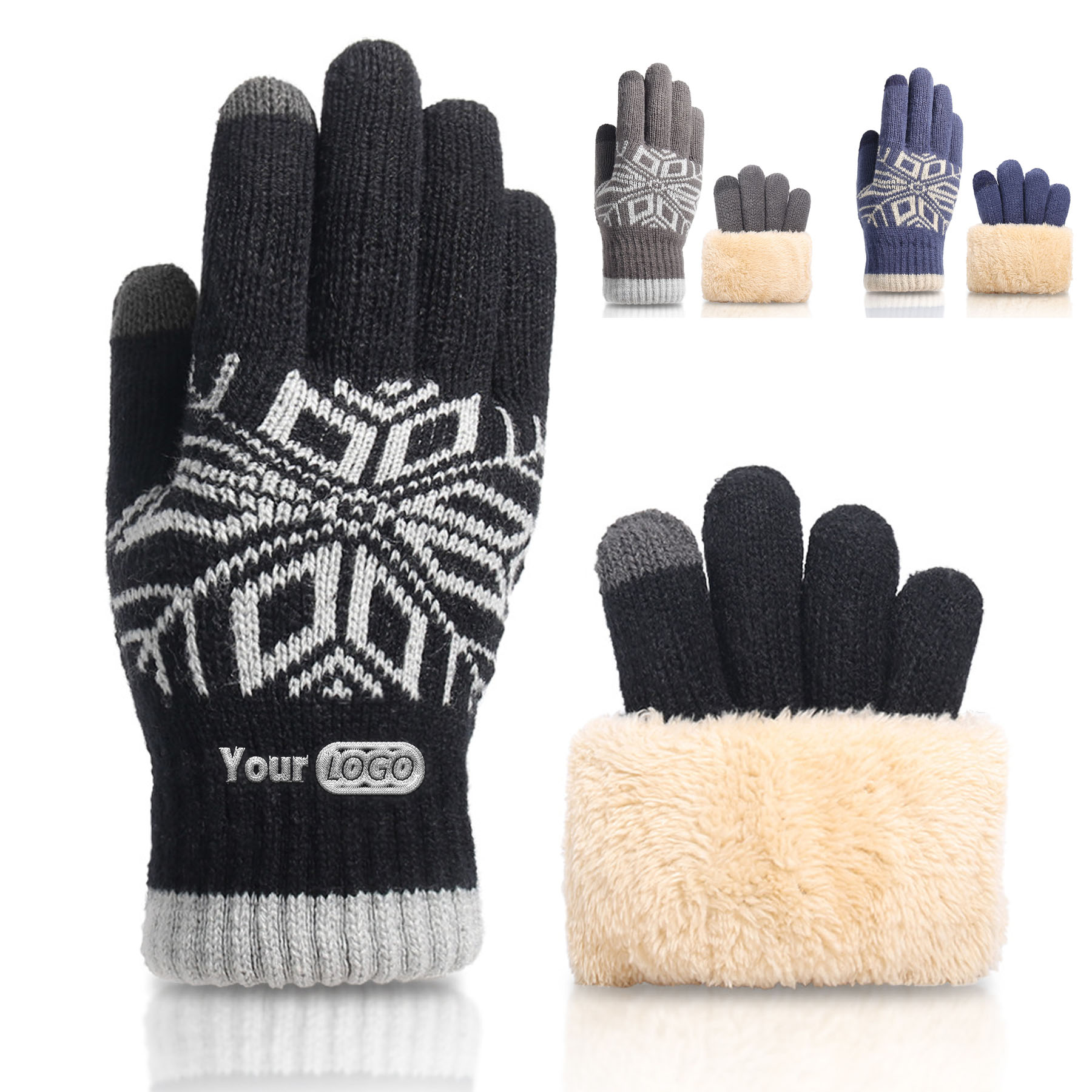Christmas Double-Layer Touchscreen Gloves 4