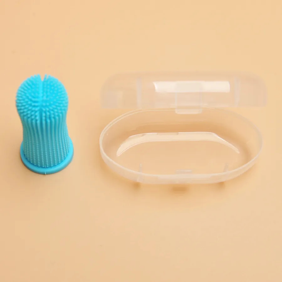 Portable Pet Finger Toothbrushes With Box 4