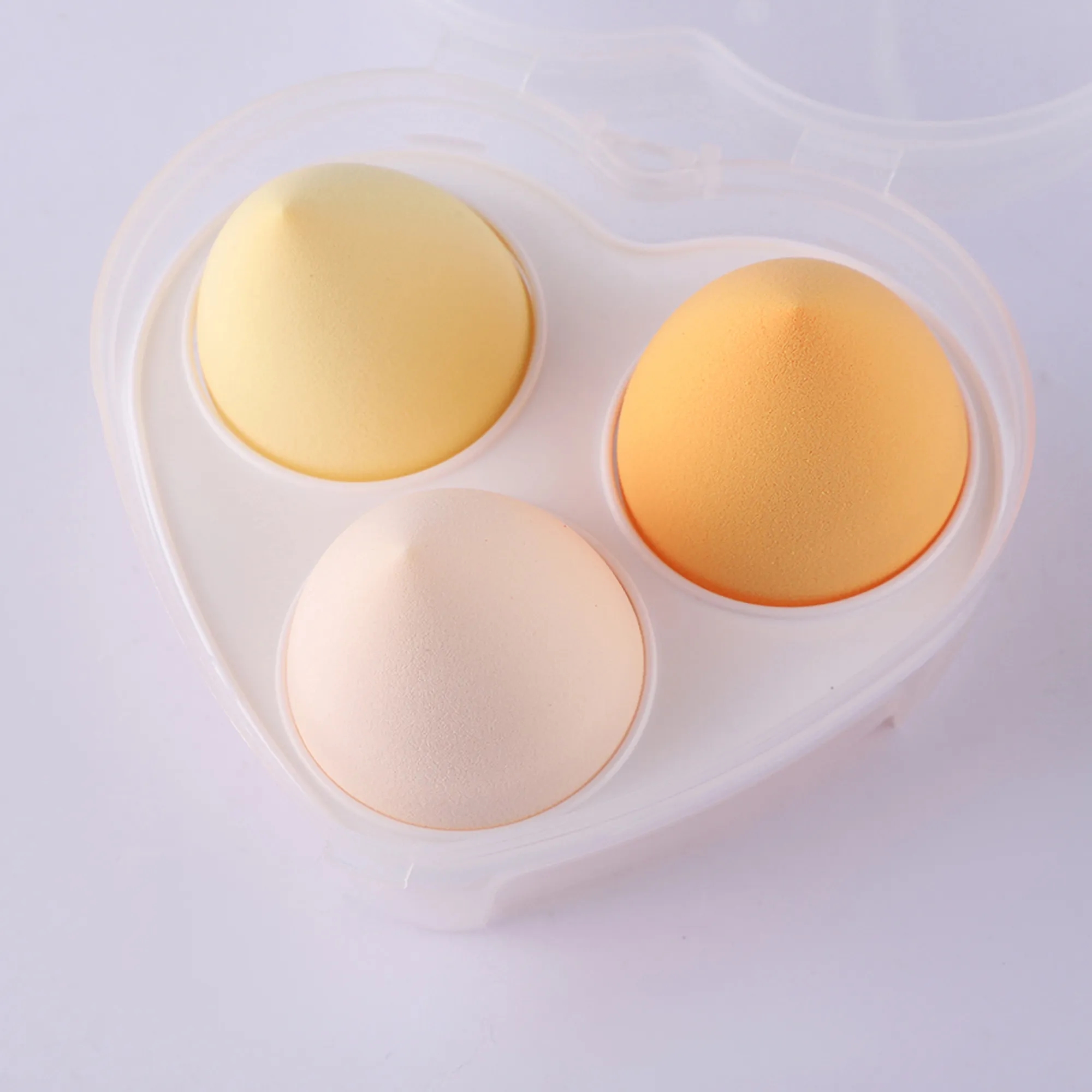 3 Pcs Makeup Sponge Beauty Blender Case Cream Powder Liquid 7