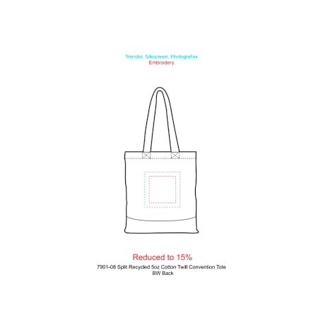 Split Recycled 5oz Cotton Twill Convention Tote 33