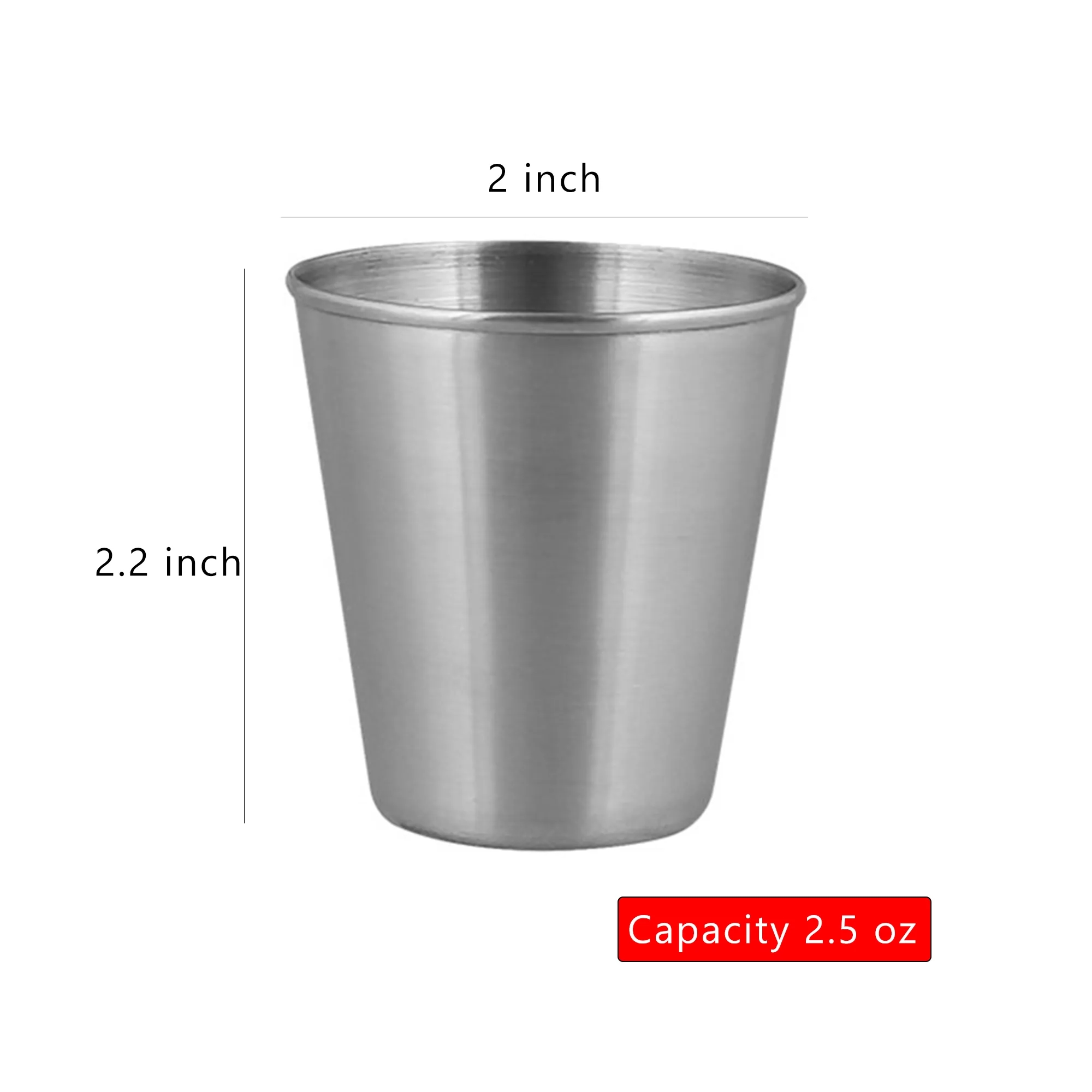 2.5 oz. Stainless Shot Glass 2