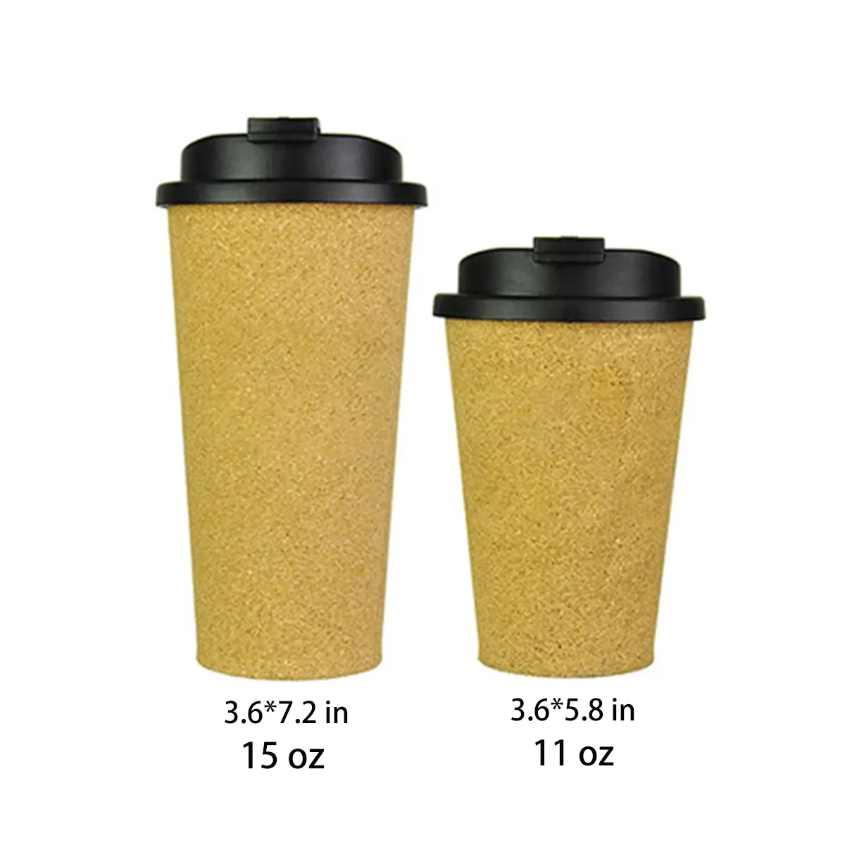 Custom Cork Take-Out Size Coffee Mug With Lid 12Oz 16Oz 3