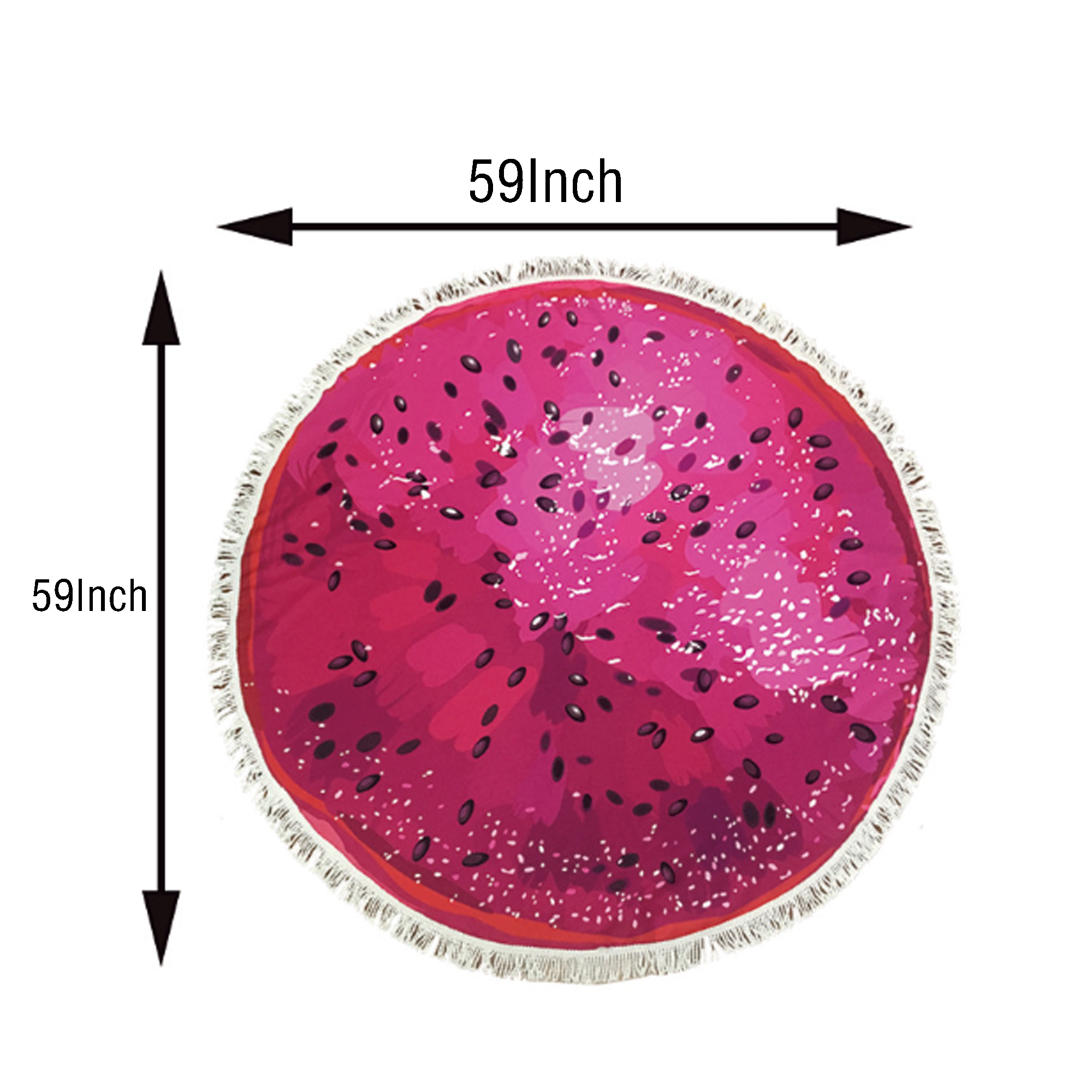 MOQ 50pcs Full Color Round Beach Towel 3