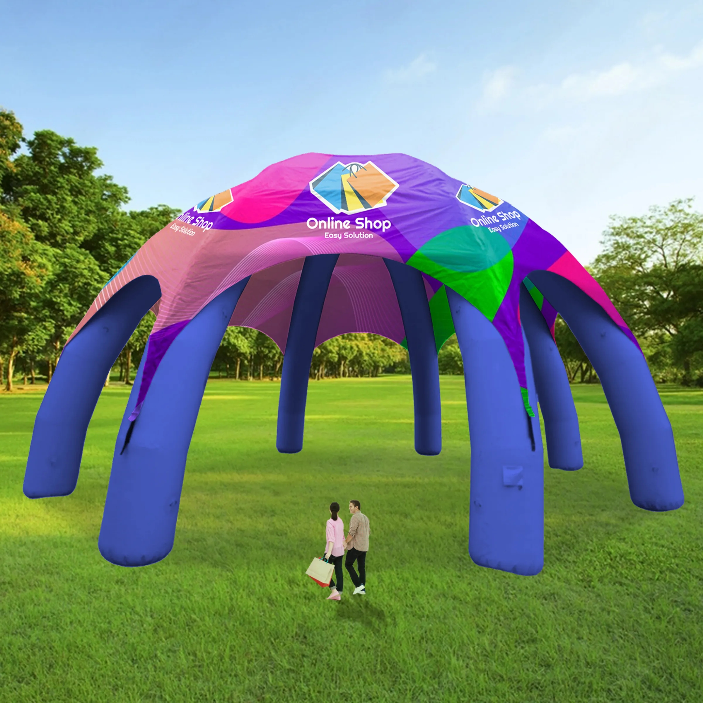 33' Custom Inflatable Spider Tent with 8 legs with Canopy 4