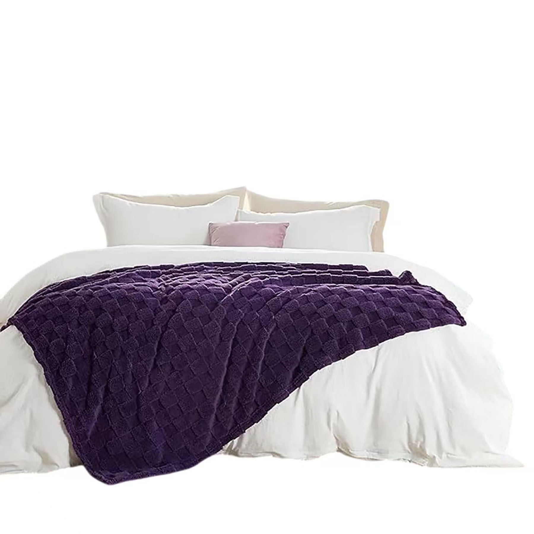 Checkered Fleece Throw Blanket 21