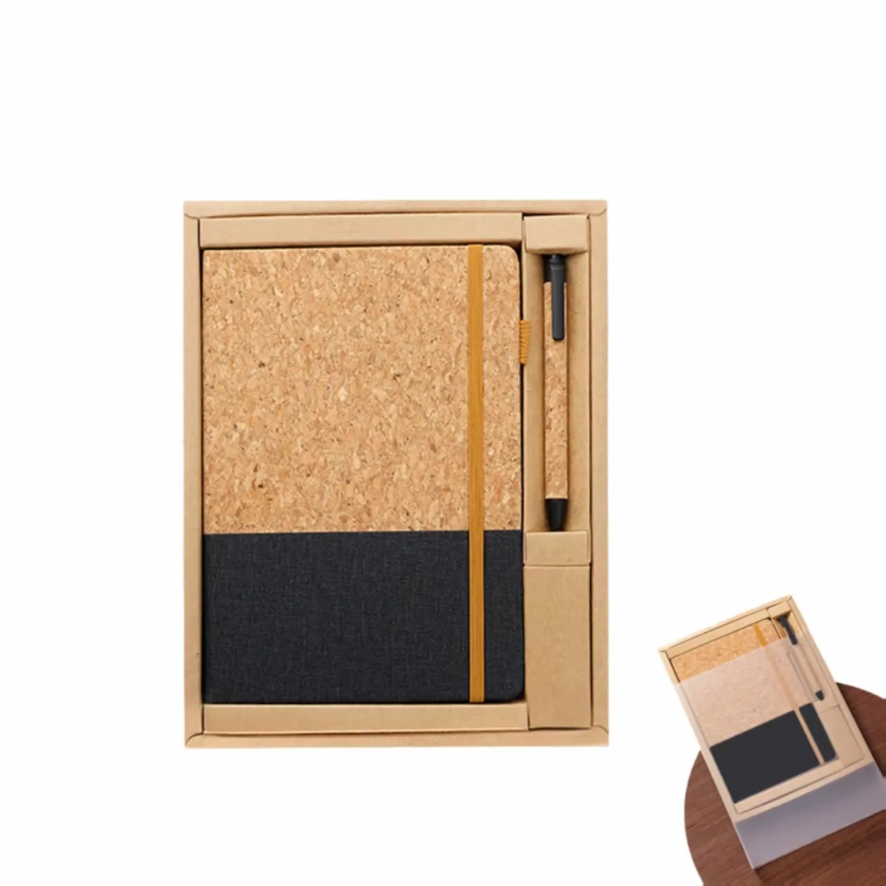 Cork Notebook Pen Set - Natural Office Gift 1