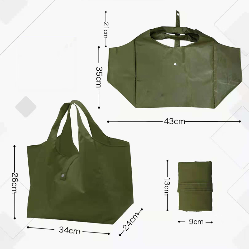 Reusable Foldable Shopping Bag / Pouch, custom tote bag with logo imprint 4