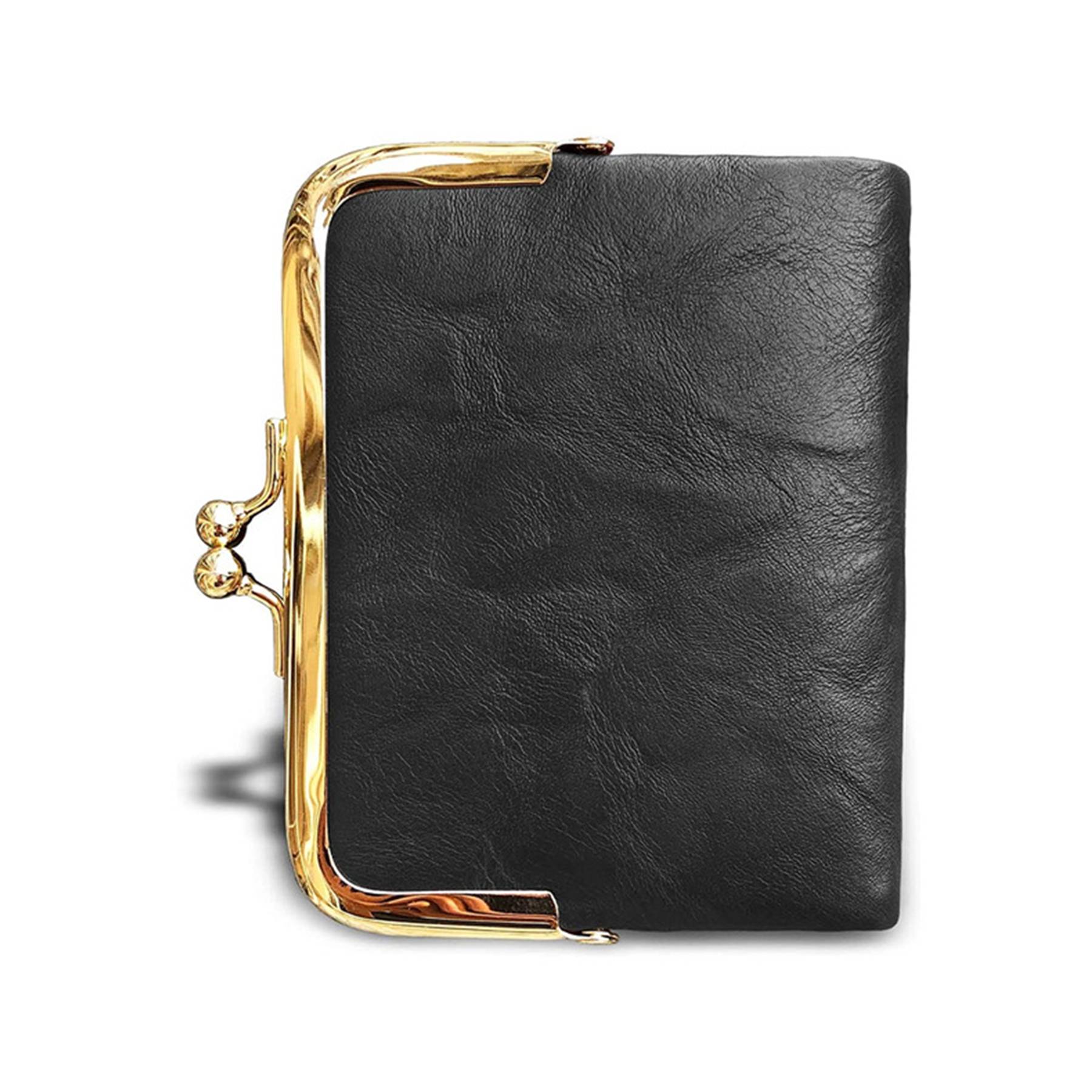 Genuine leather Ladies Coin Purse With Zipper and Kiss Lock 6