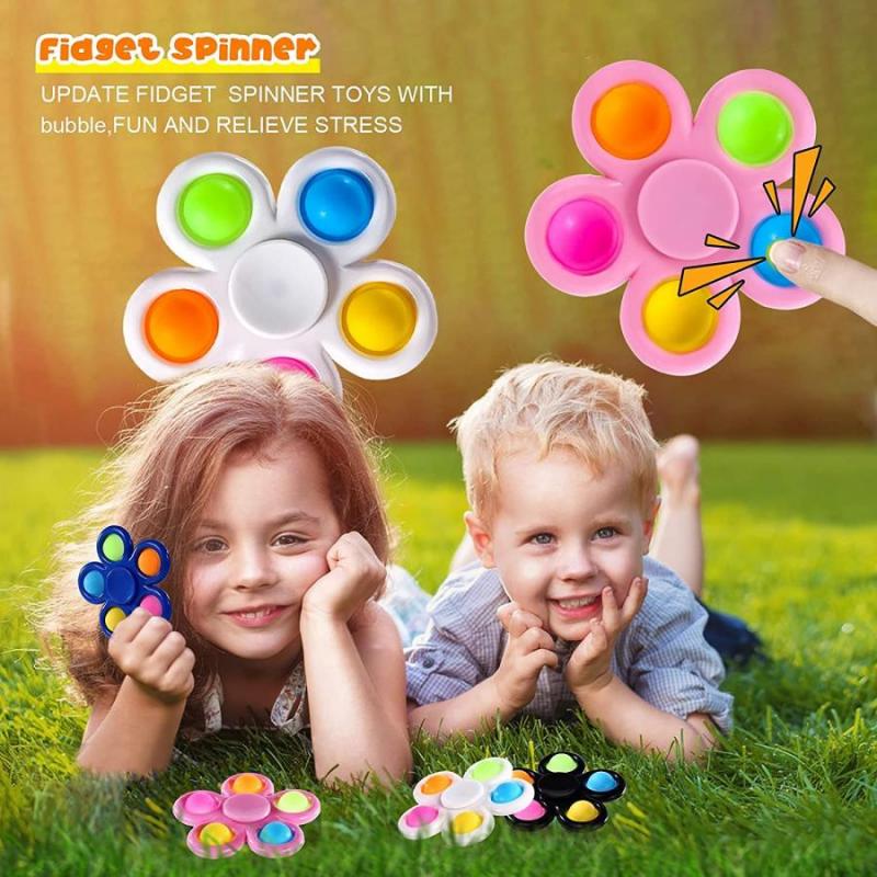 Five Bubbles Sensory Fidget Toys Push Bubble Pop Spinners 5