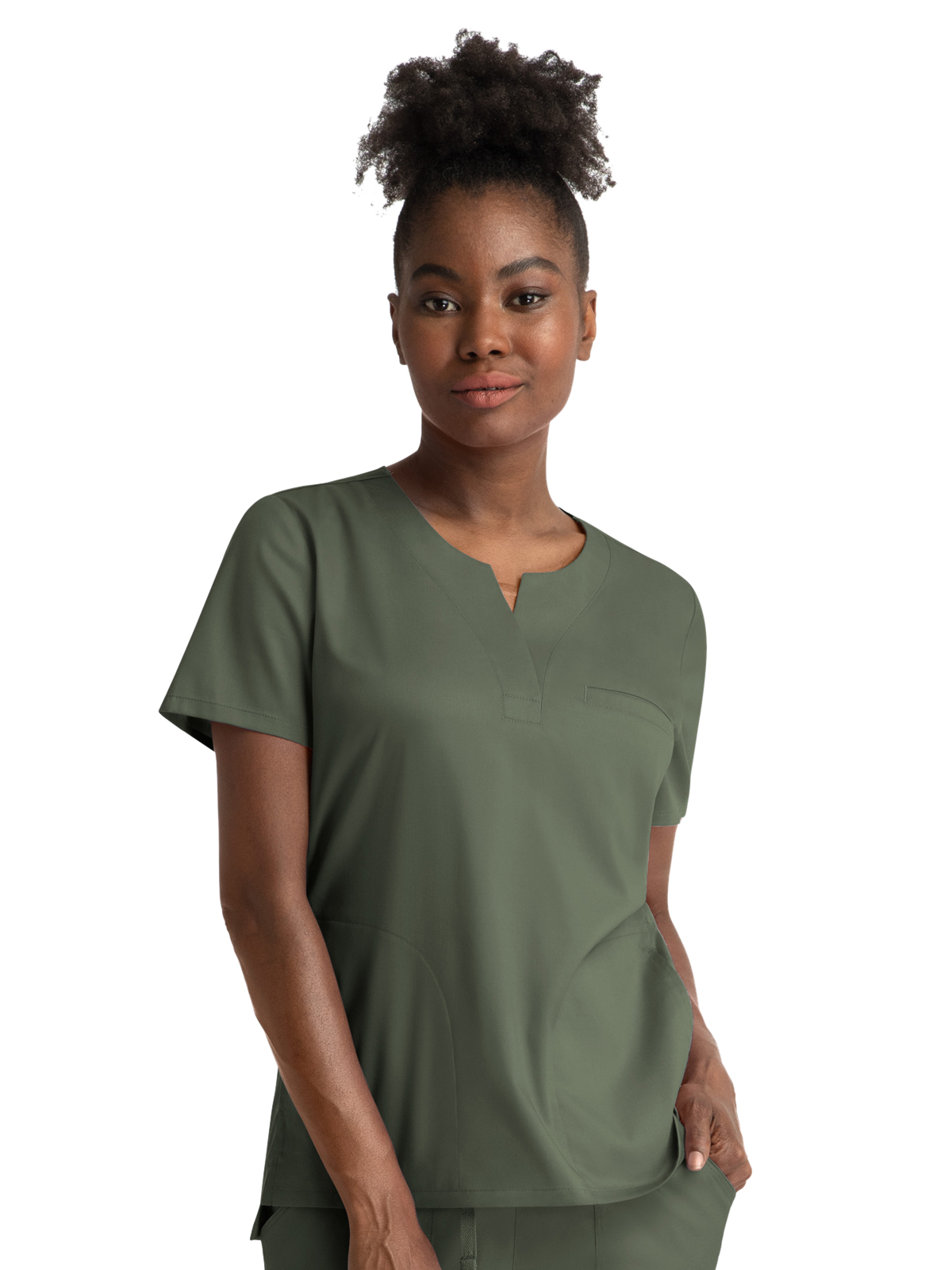 Maevn - Matrix - Women's Three-Pocket Notched Crew Neck Top 3
