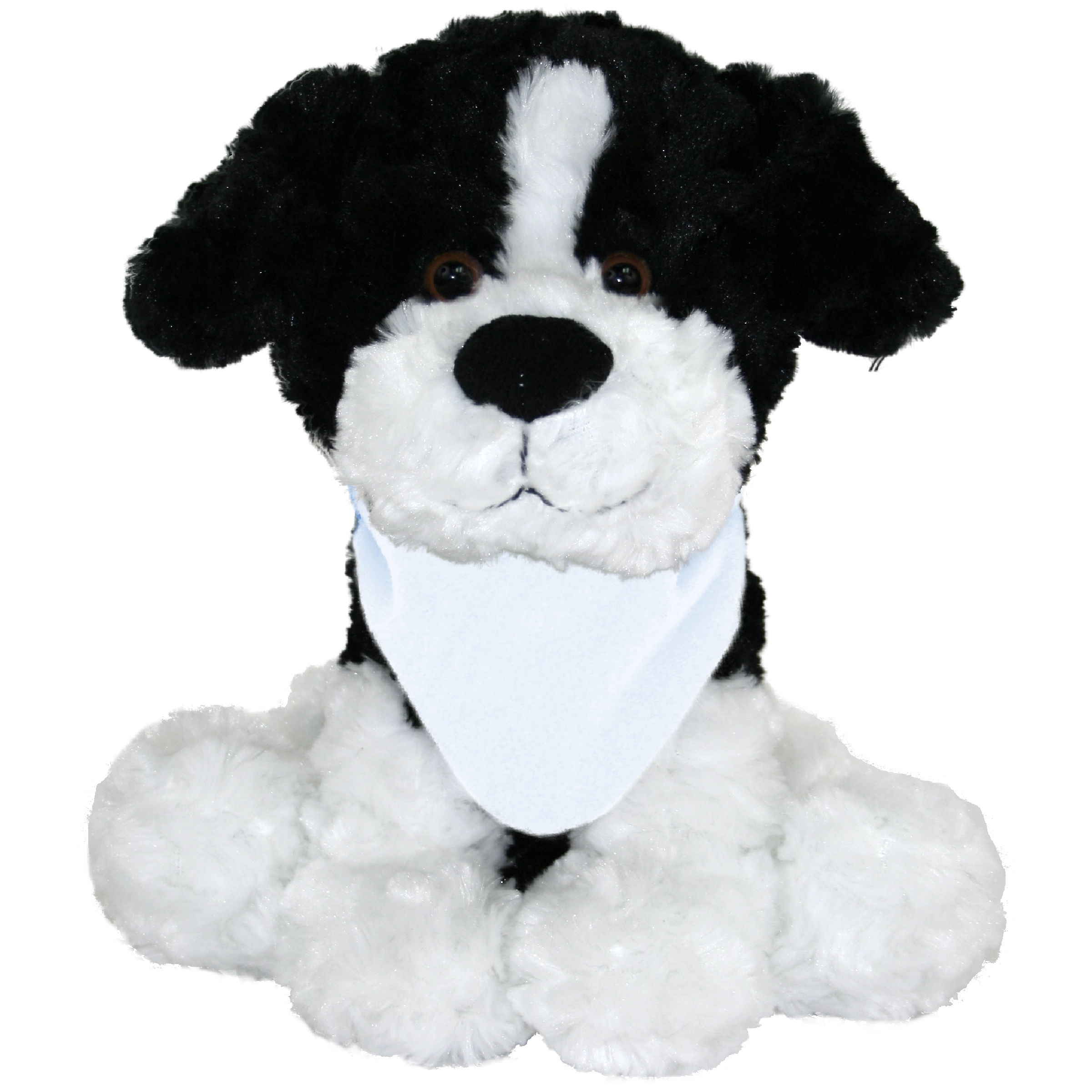 10" Large Sitting Dog - Black & White 5