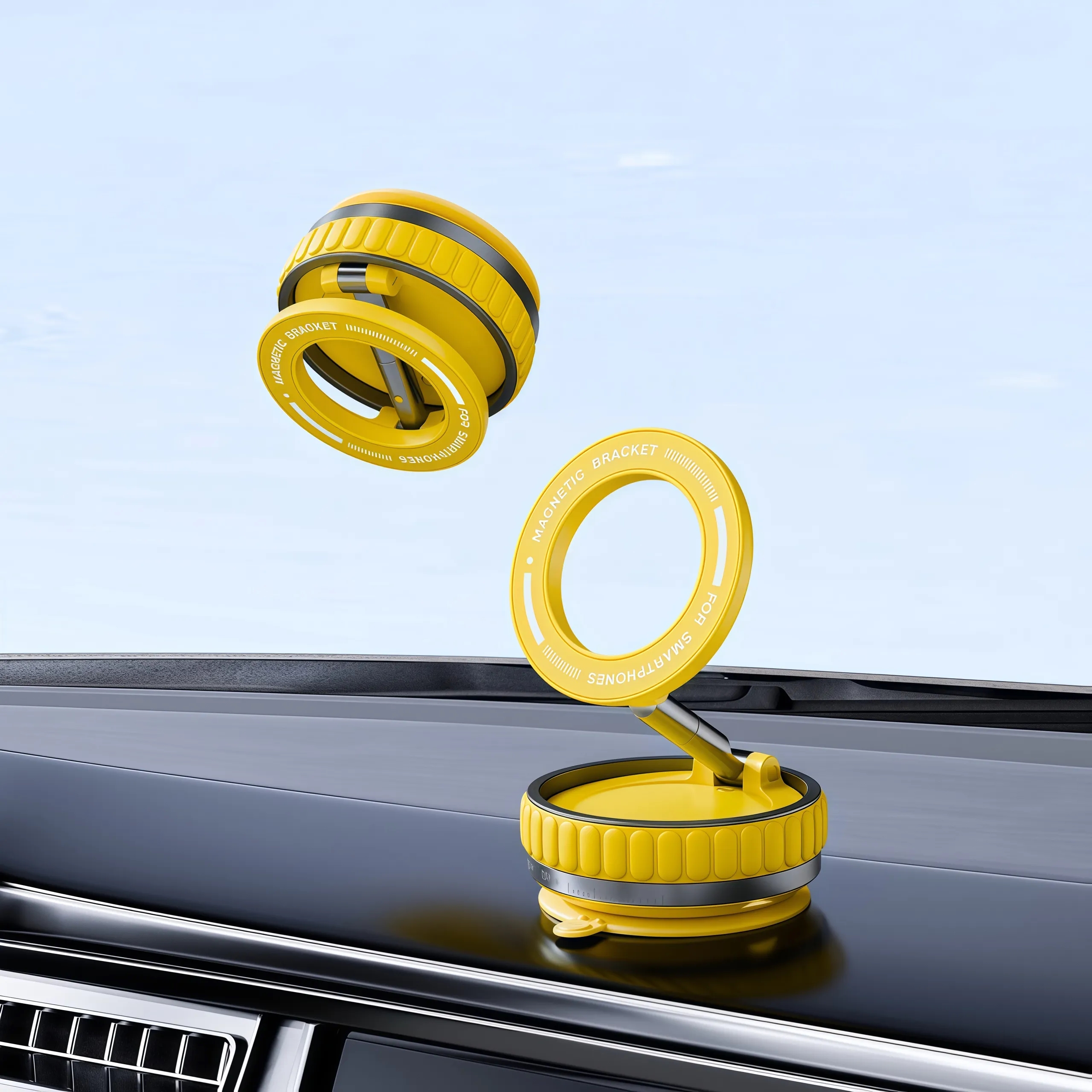 Car Phone Holder with Strong Magnet and Vacuum Base 9