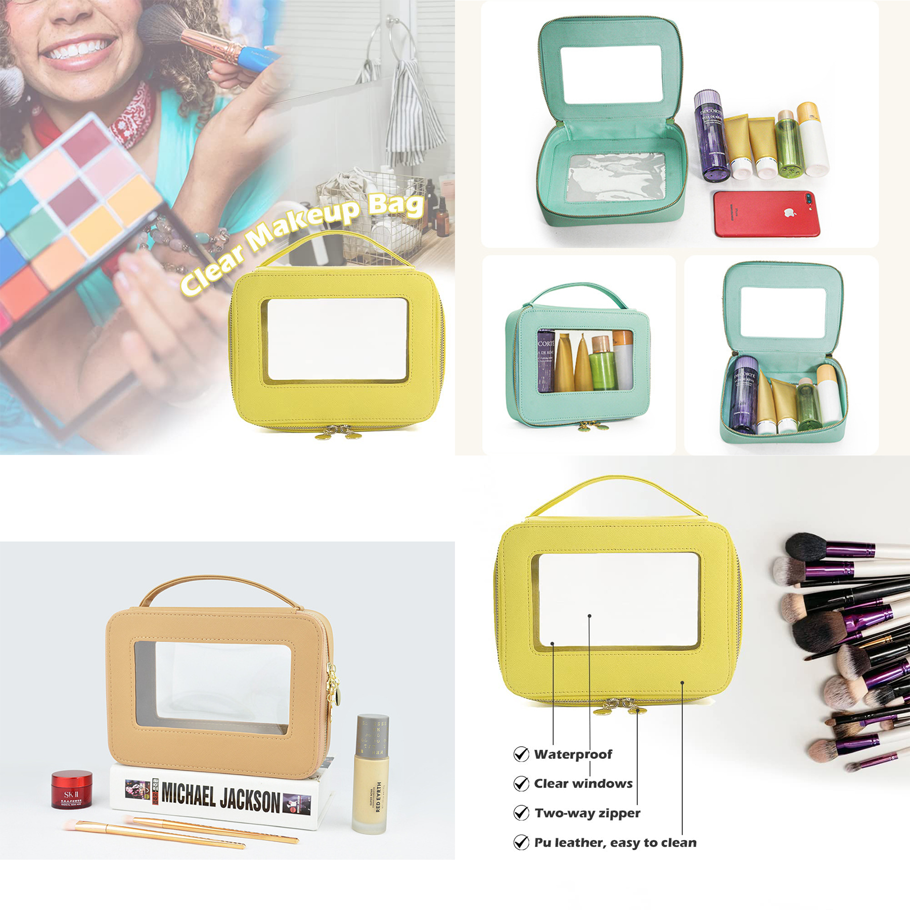 Clear Makeup Case Transparent Makeup Bag 2
