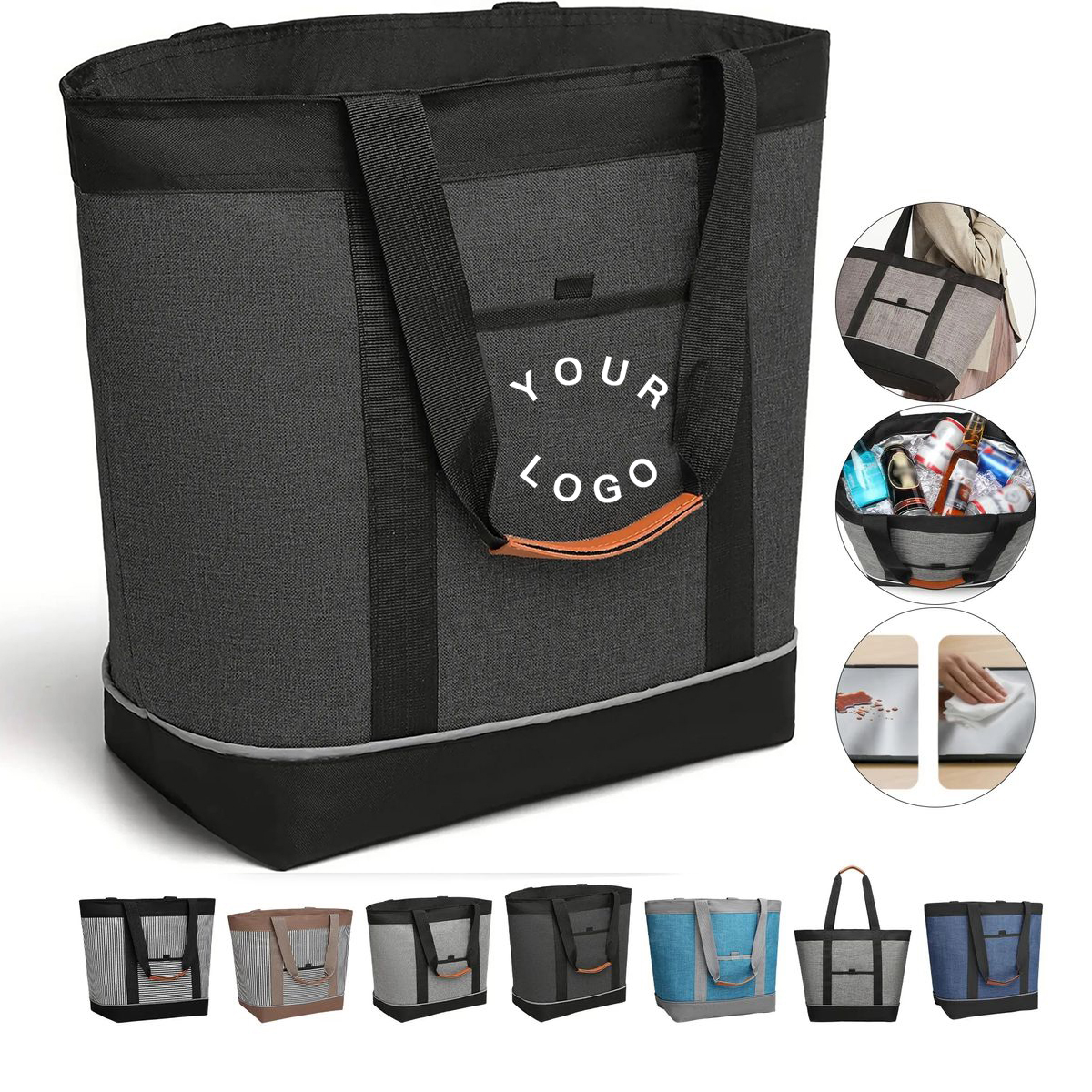 Insulated Cooler Tote With Thermal Oxford Fabric 6