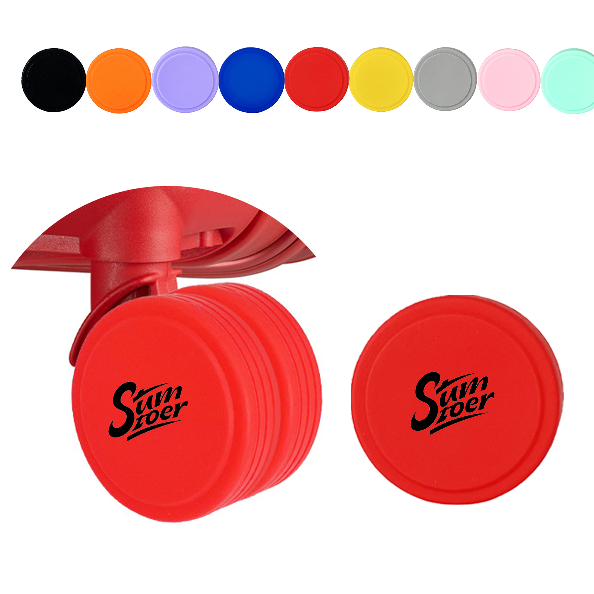 MOQ 50 Silicone Luggage Wheel Cover 2