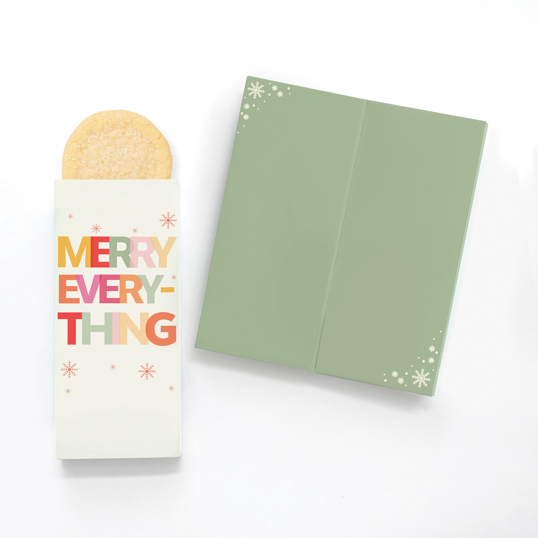 One Color Foil-Stamped Stock Holiday Sentiment Sweeter Cards with Sugar Cookies 3