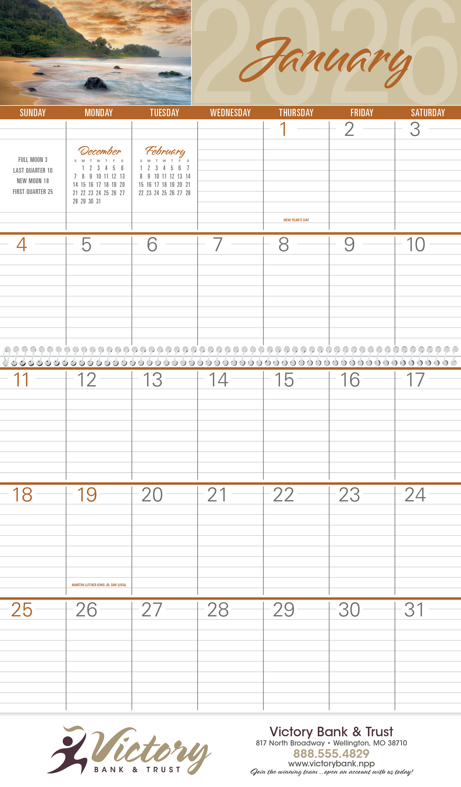 Triumph® Calendars Scenes of America Big Block Memo Calendar 6