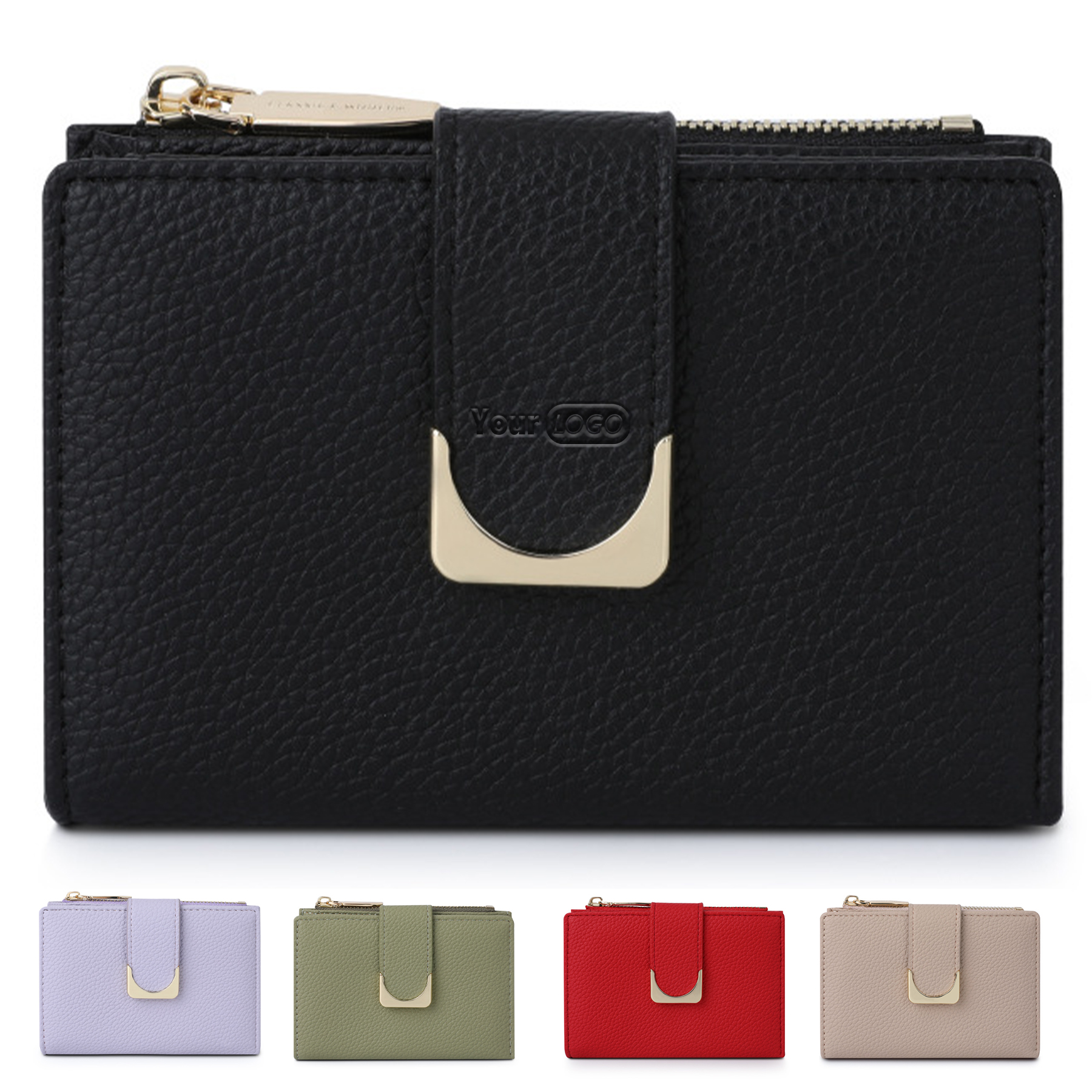 PU Stylish zippered coin purse 4