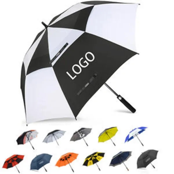Custom 30-Inch Double Layer Golf Umbrella with Logo Printing 2