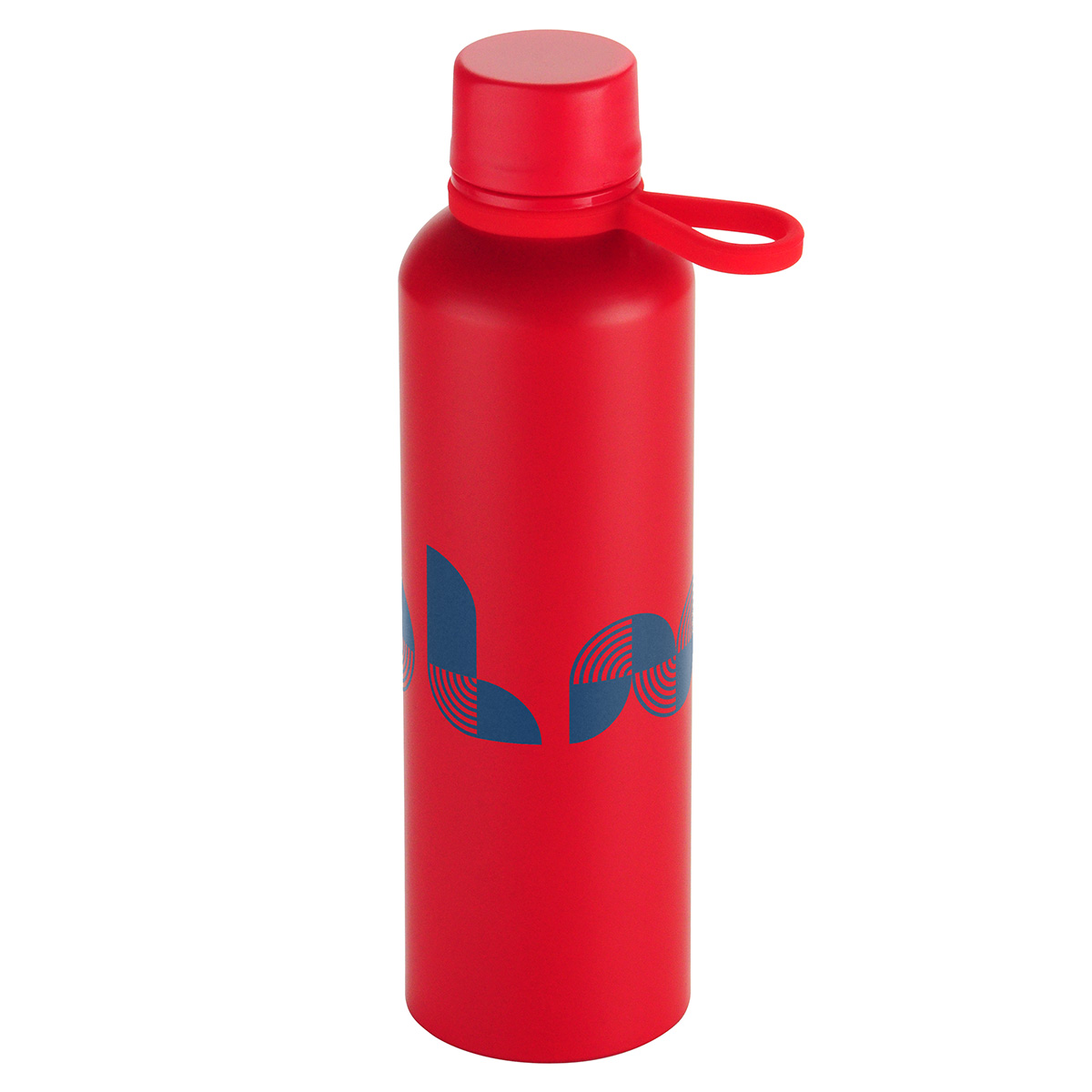 Avento 25 oz Recycled Aluminum Bottle with Silicone Loop 12
