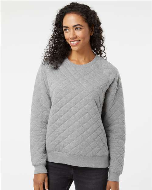 Women's Quilted Crewneck Pullover - R08 47