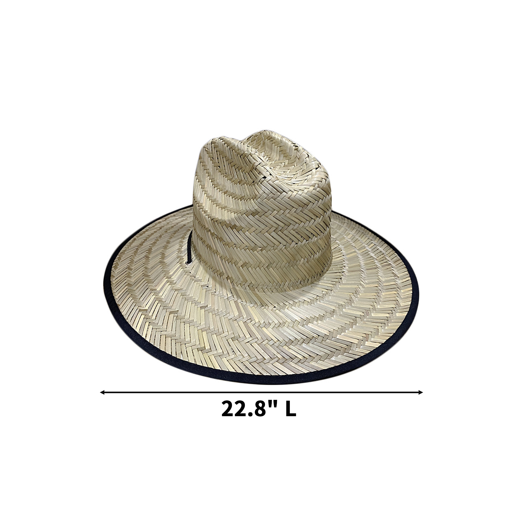 Woven Straw Cowboy Hat With Wide Brim 3