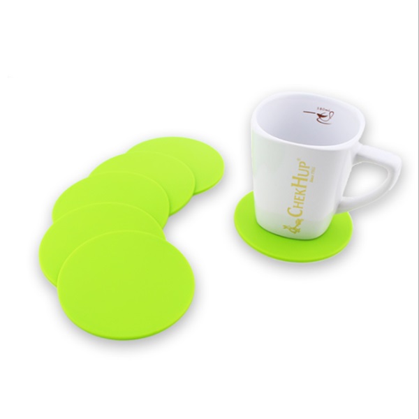 Round Silicone Drink Coasters Mug Pad 5