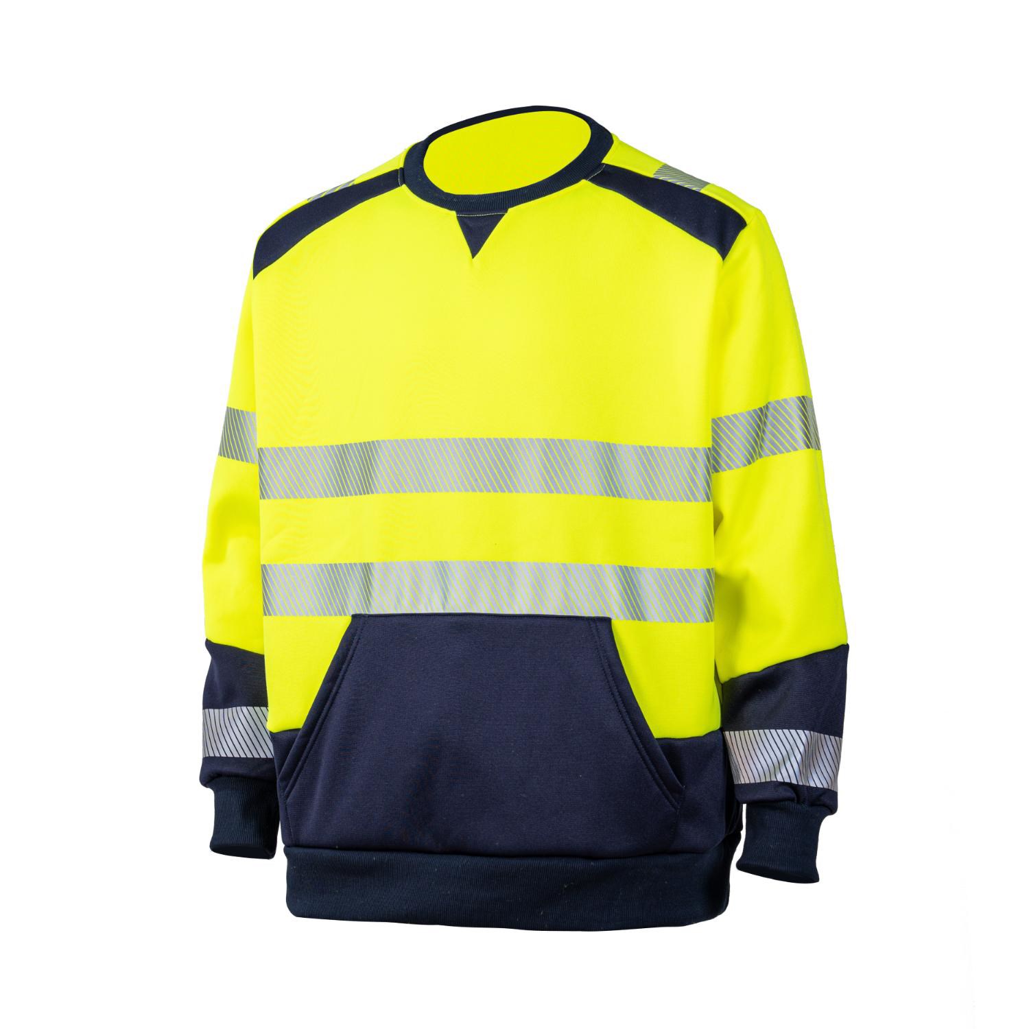 Class 3 Color Block Safety Sweatshirt With Segmented Tape And Kangaroo Pocket 2