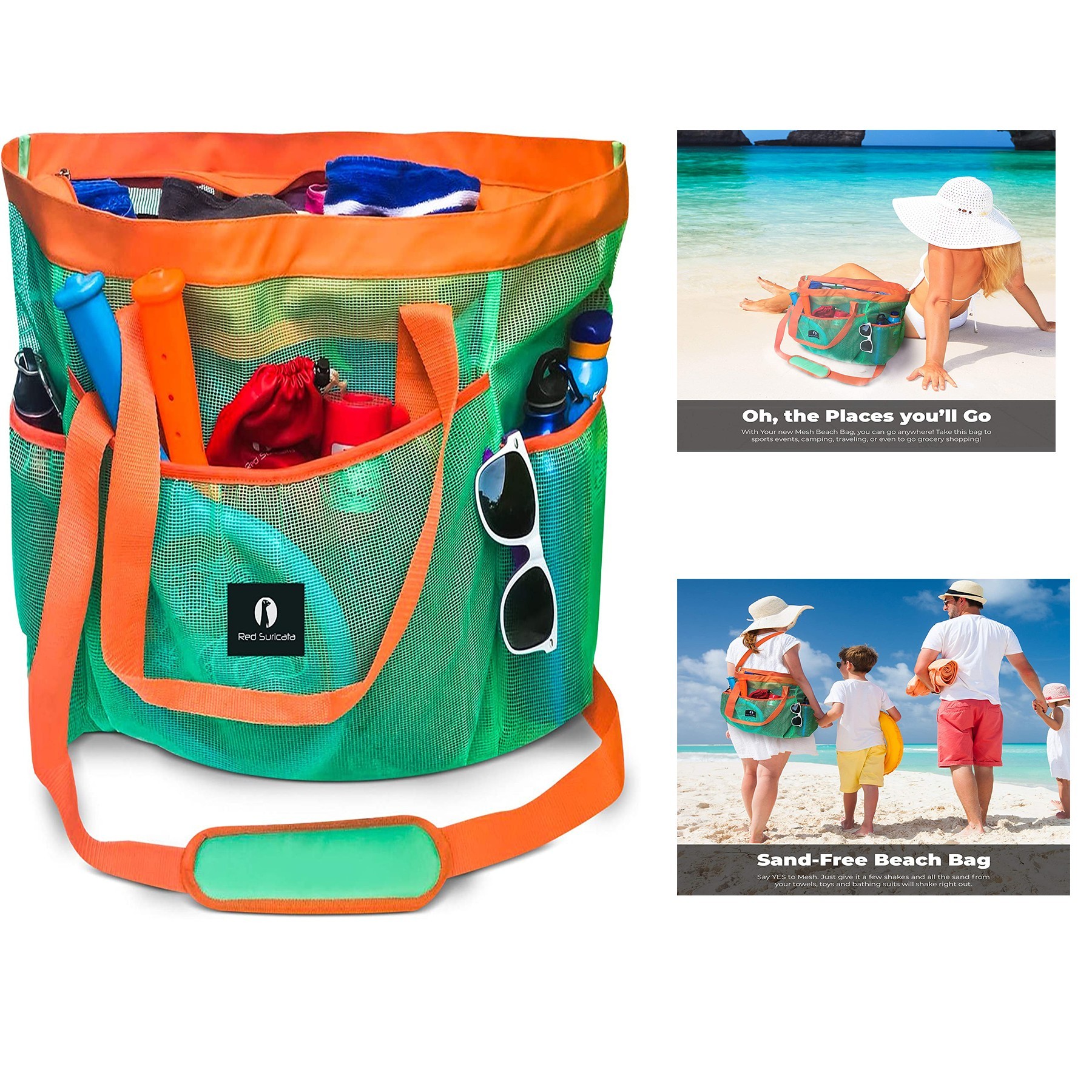 16.5 x 4.5 x 17.5 Inches Large Beach Bag 2