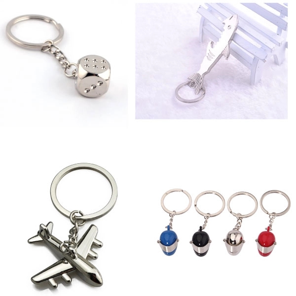 Custom Multi-shape Metal Key Chain 1