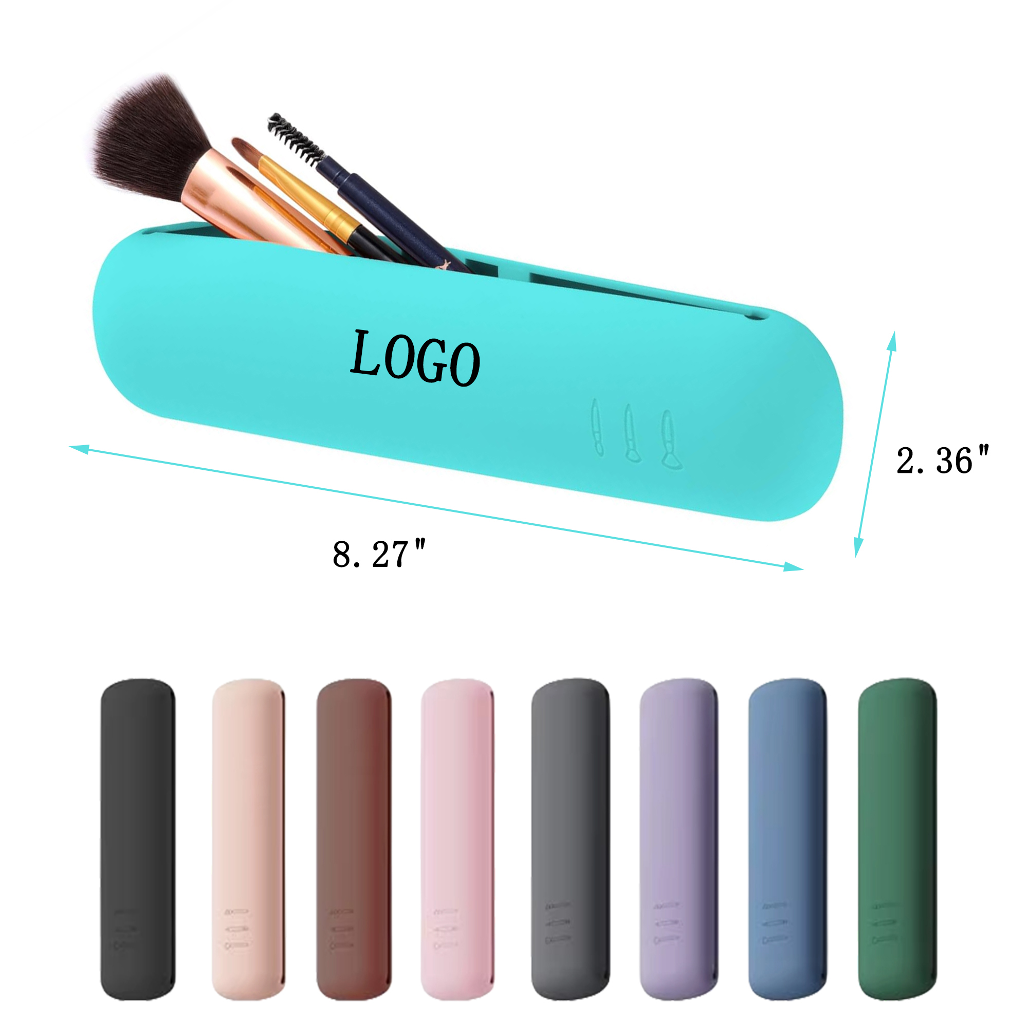 Waterproof Silicone Makeup Brush Organizer Bag 1