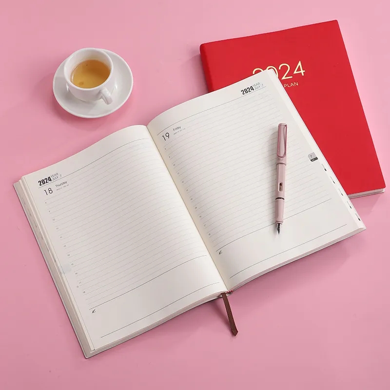 A4 Lined Daily 2025 PU Journal Planner Notebook Thick Page 5