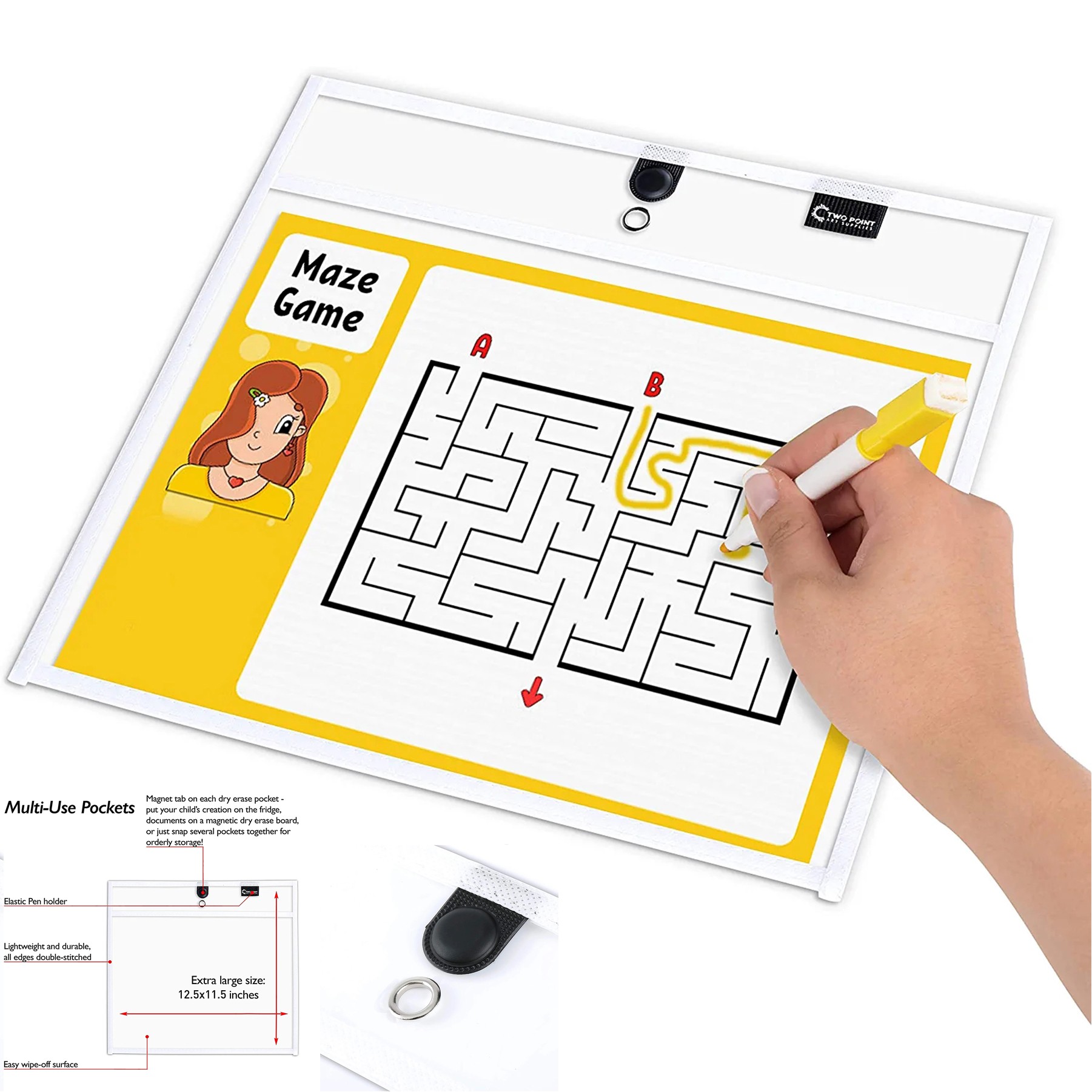 Magnetic Dry Erase Pocket Sleeve 2