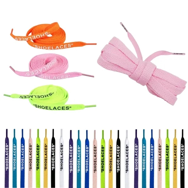 Text Printed Flat Shoelaces 3