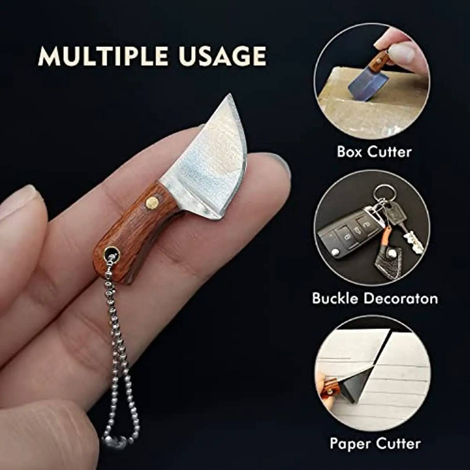 Mini Stainless Steel Knife Keychain 2