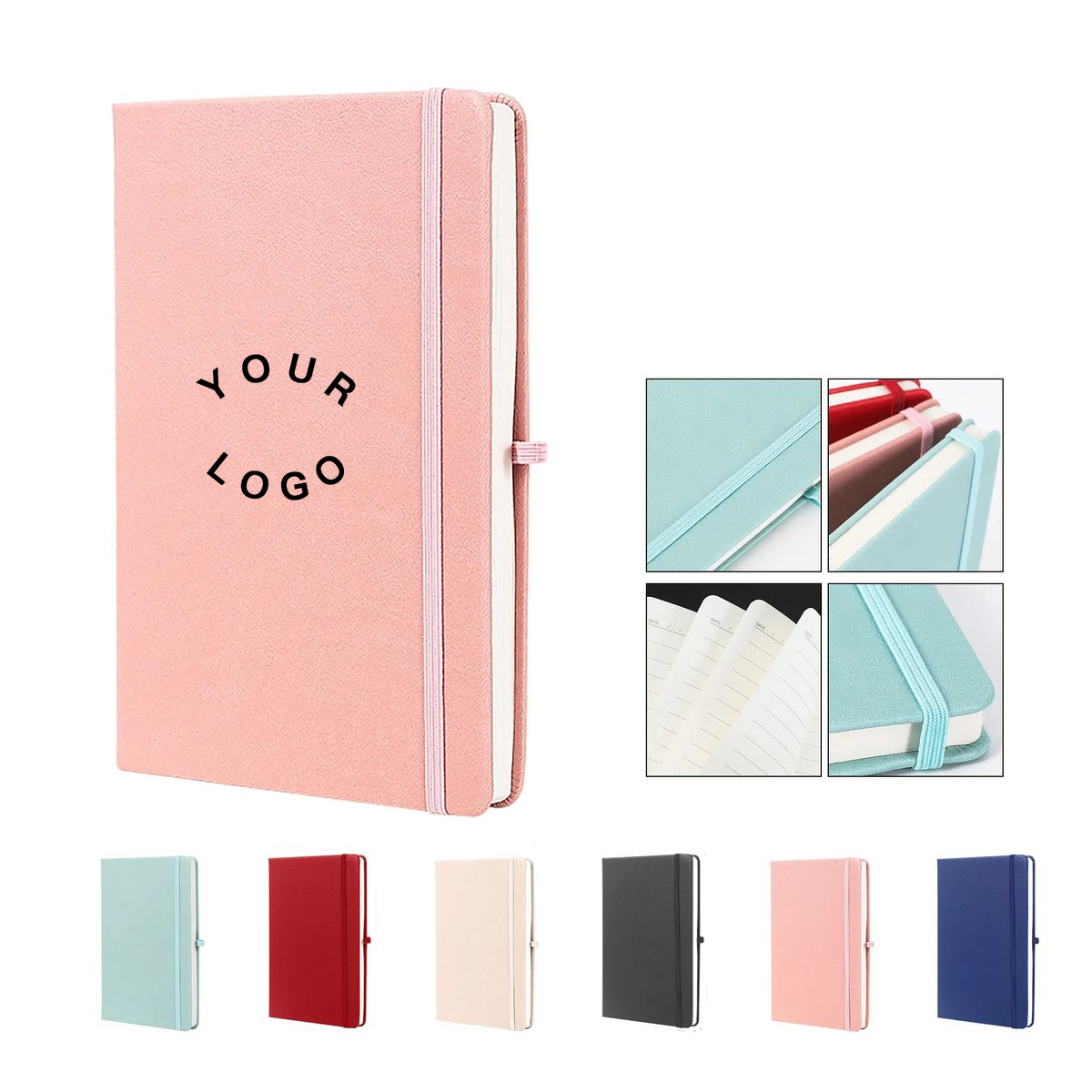 Durable PU Cover Notebook with Secure Strap 8