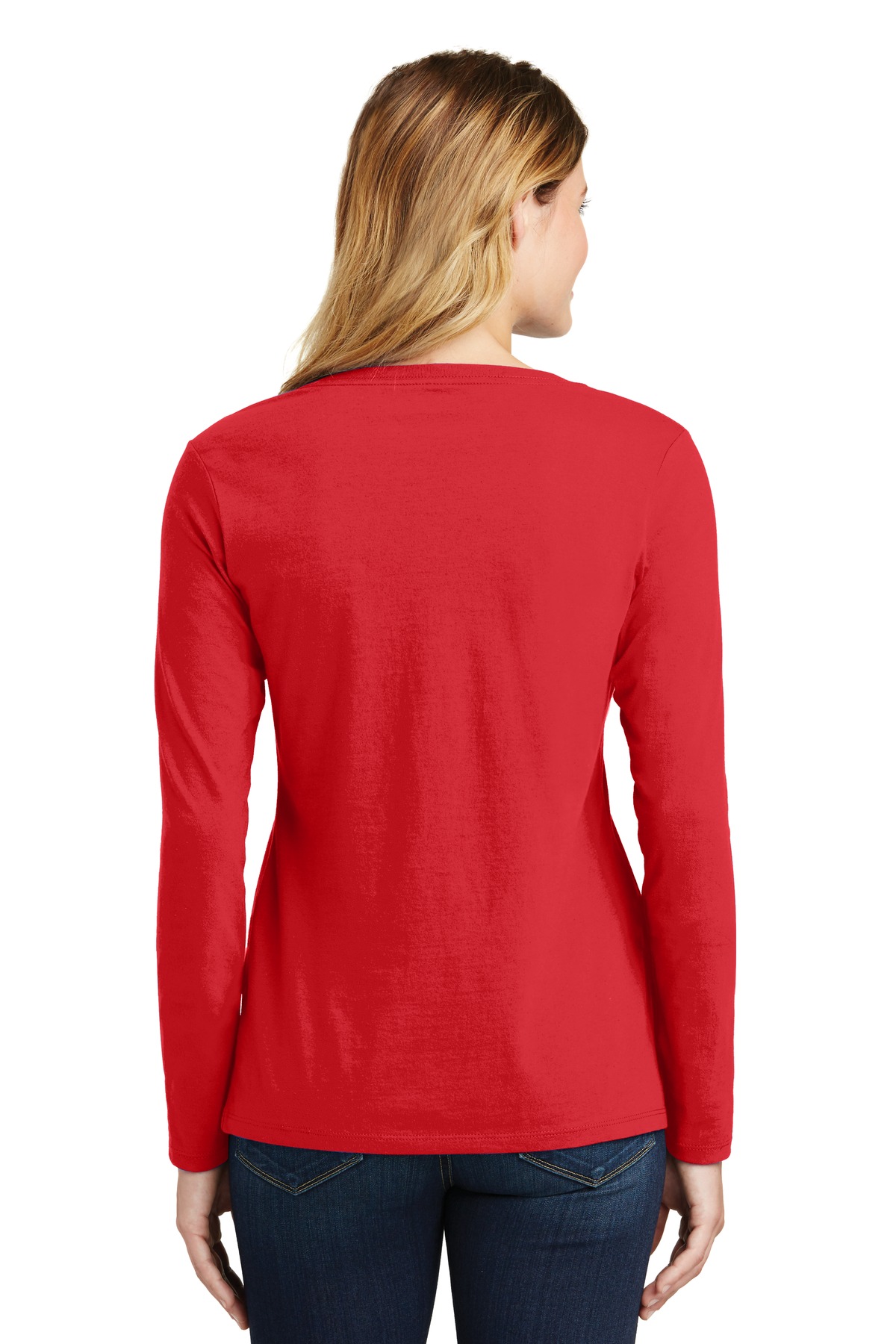 Port & Co Women's Long Sleeve Fan Favorite V-Neck Tee. LPC450VLS 87