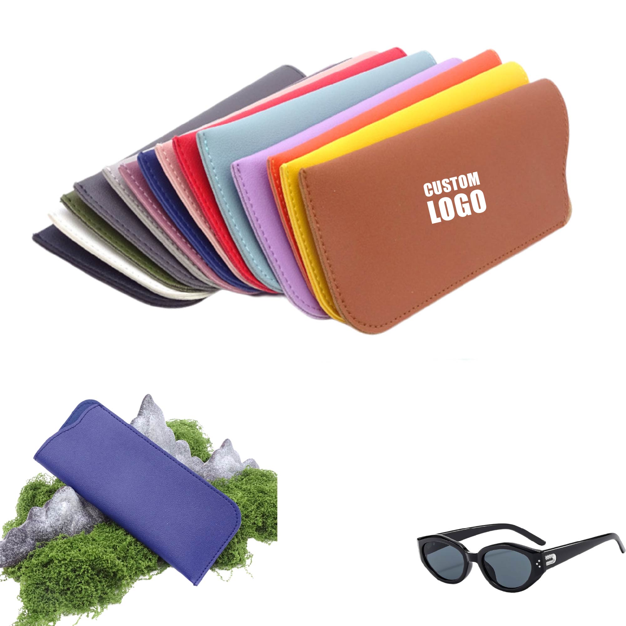 MOQ 10 pcs Leather Eyewear Pouch 2
