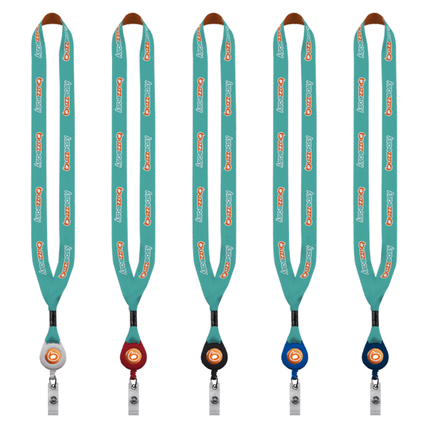 3/4" Dye-Sublimated Lanyard with Metal Crimp & Retractable Badge Reel 21