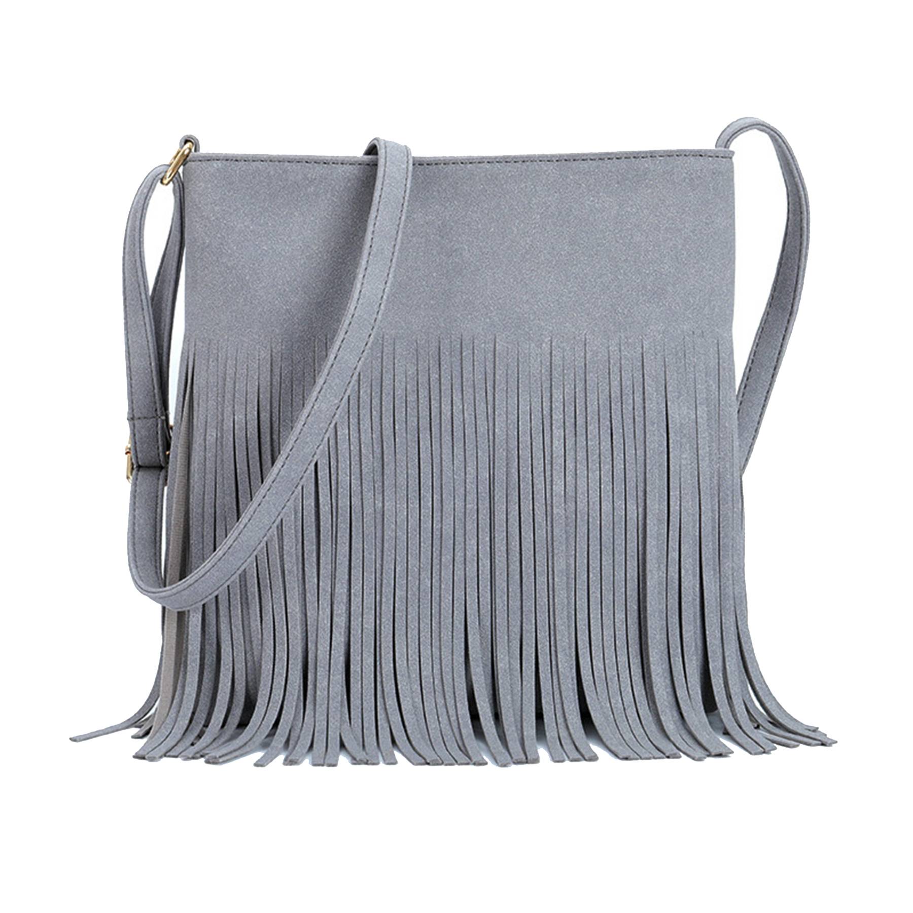 PU leather Fringe Hobo Tassel crossbody bag for Women 6