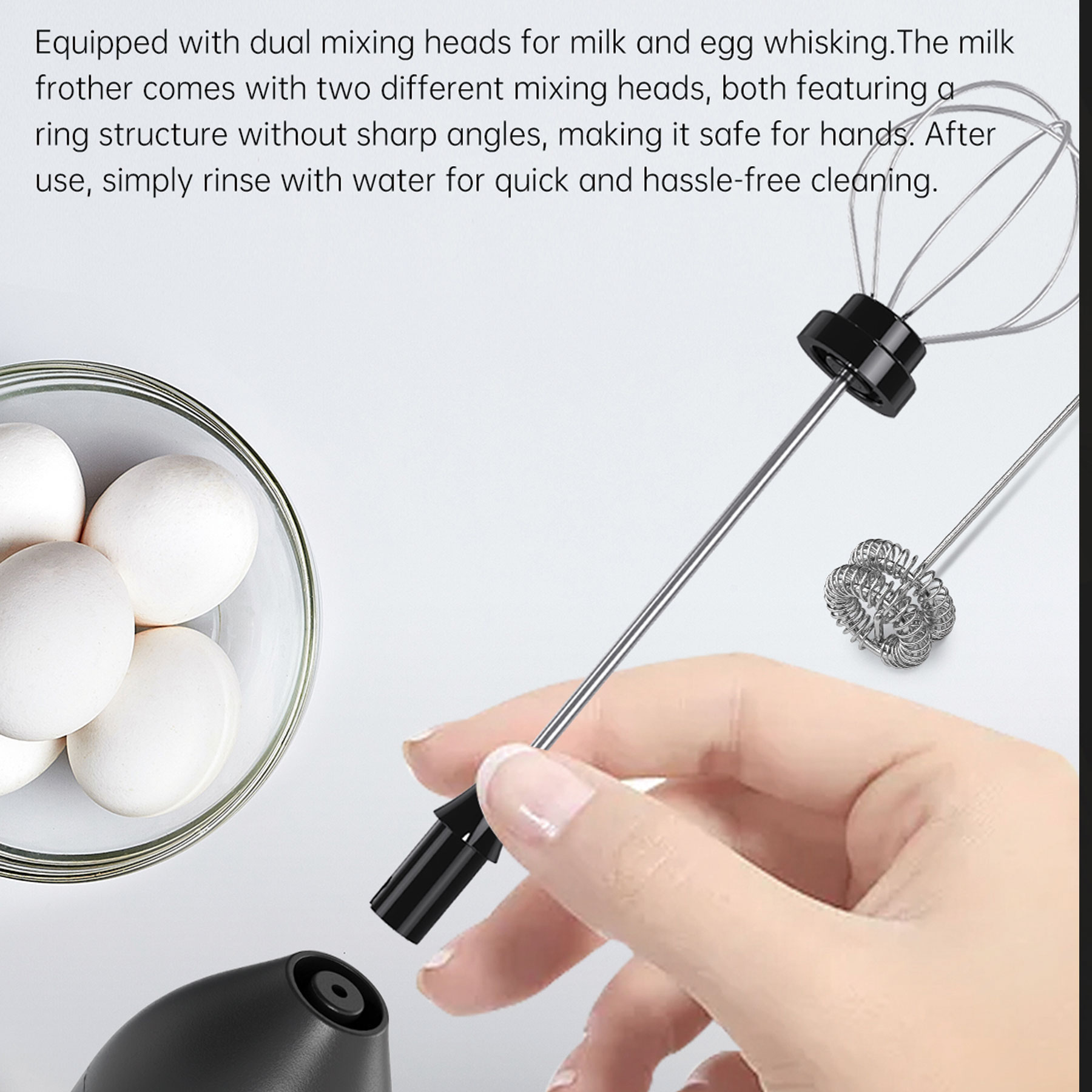 CafePro Electric Milk Frother – Rechargeable with 3 Speed Settings 7