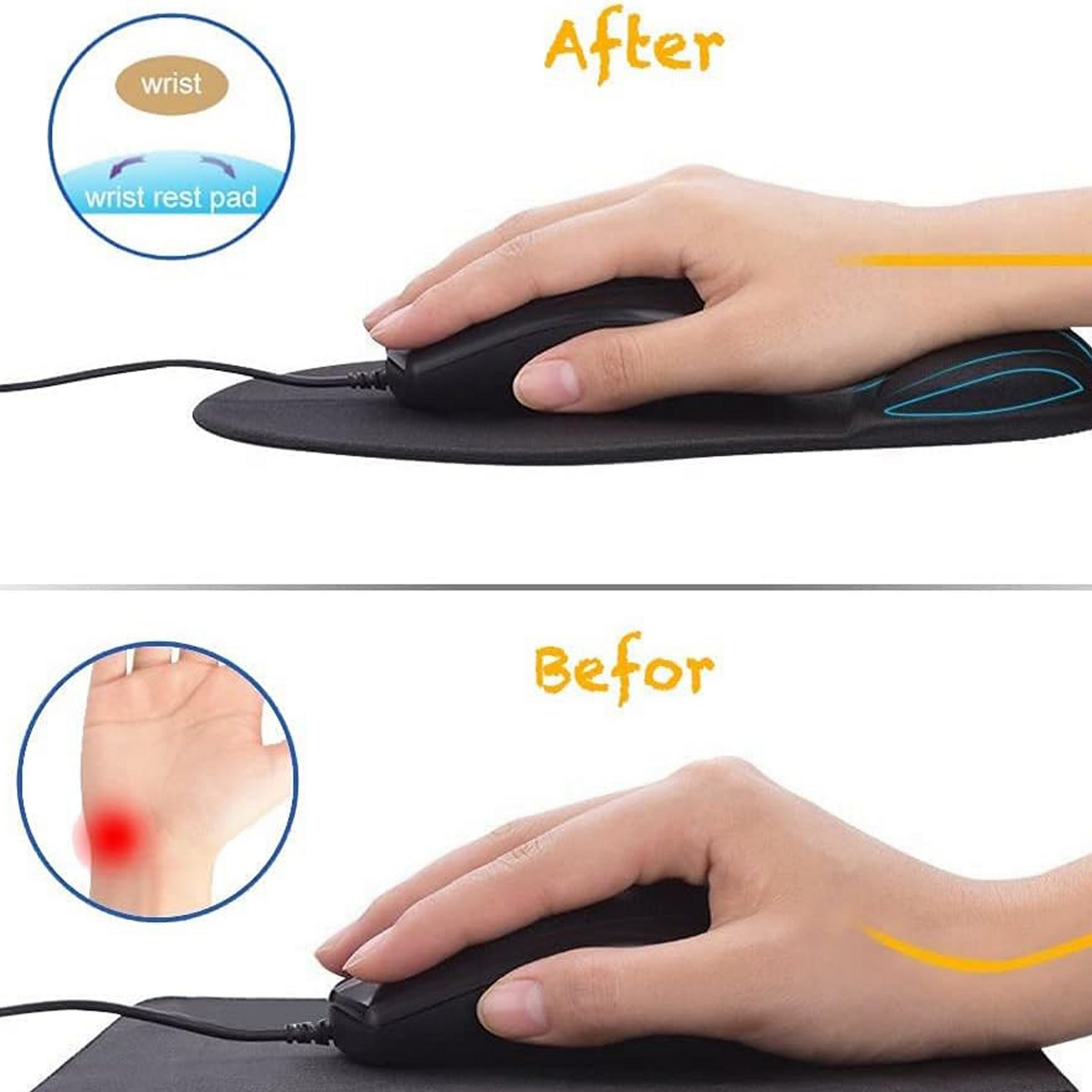 Full Color Wrist Rest Mouse Pad 2