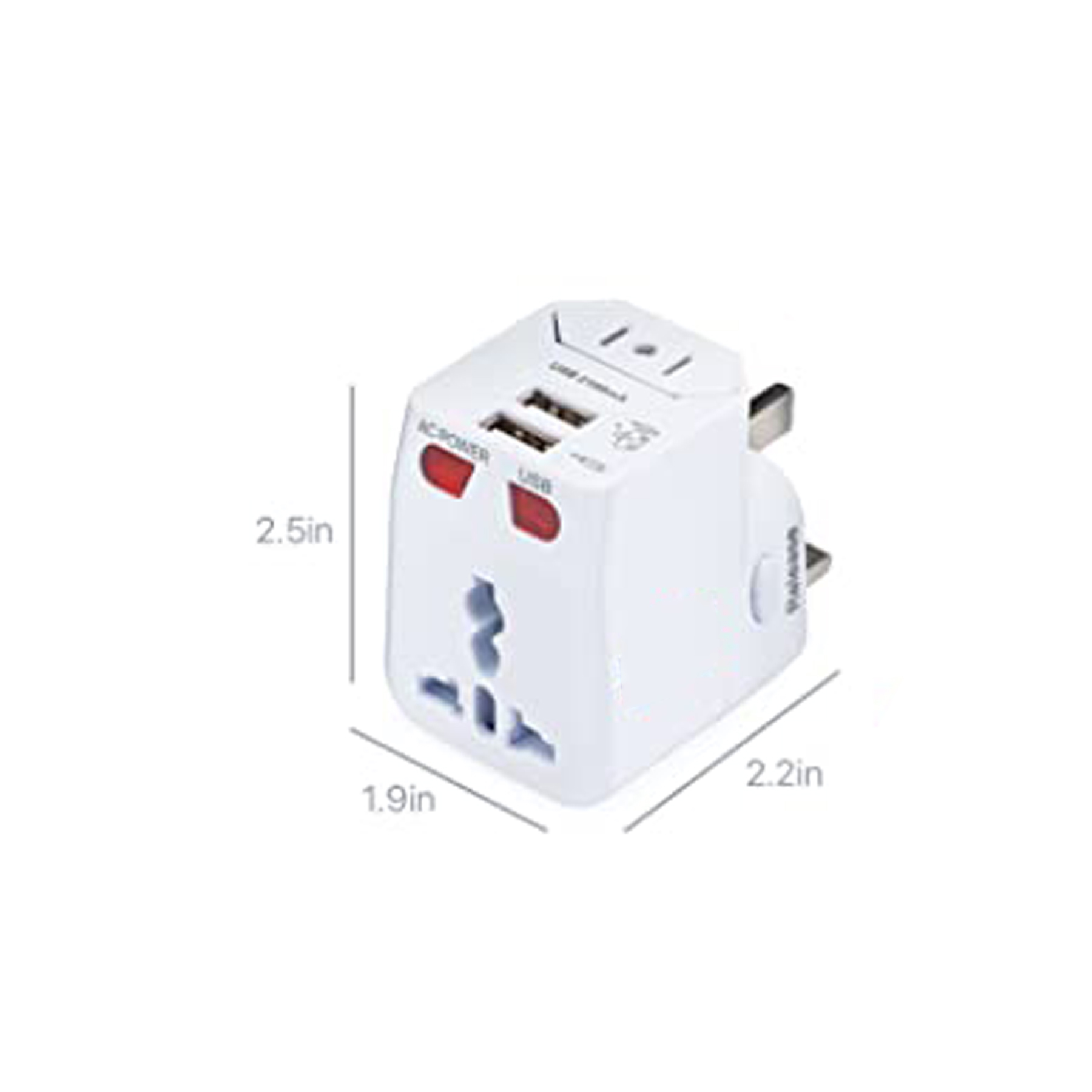 2 USB Ports Universal Travel Adapter 2