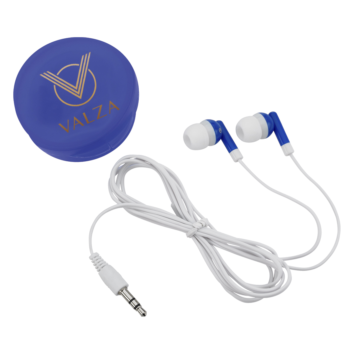 Earbuds In Round Plastic Case 11