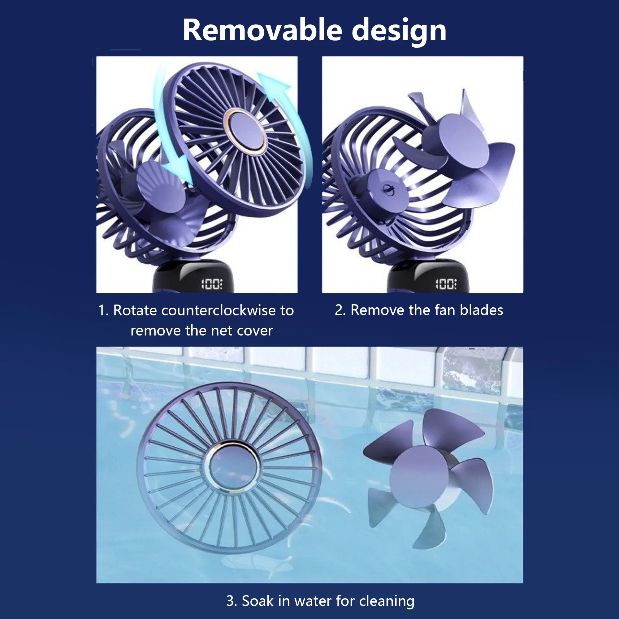5 Speed Adjustable Portable Folding Mini Fan 9