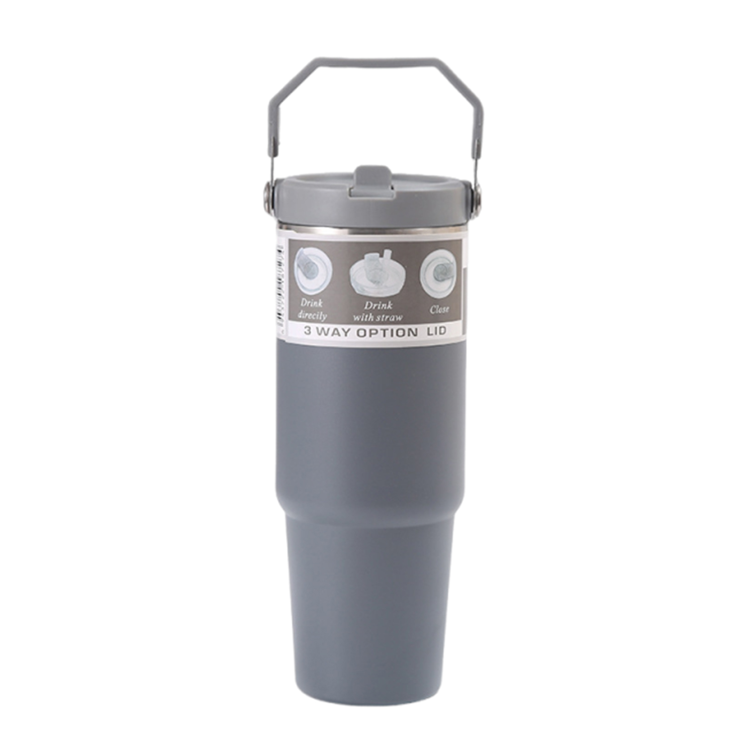 Double-Wall Tumbler with Handle and Lid, 30 oz. 12
