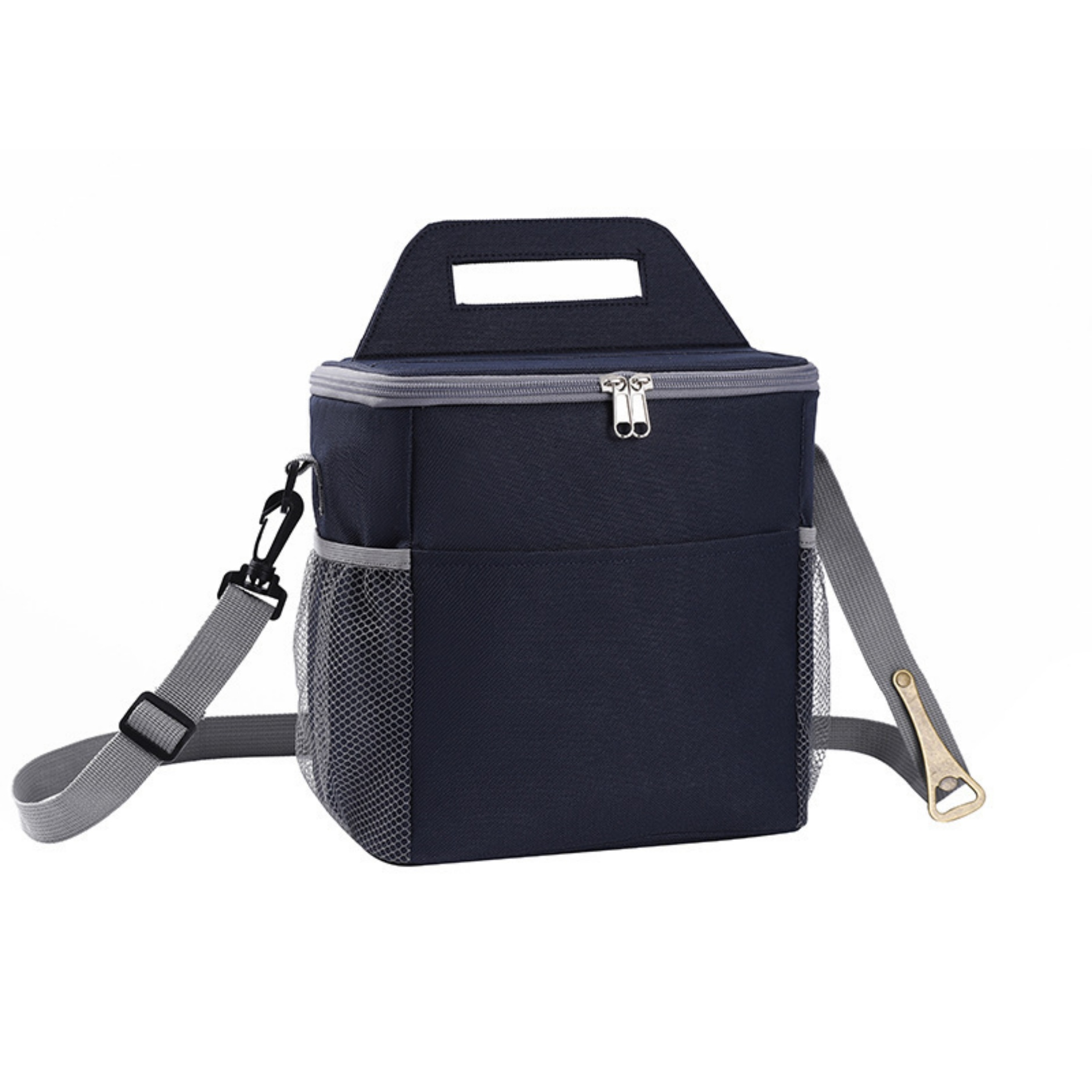 Insulated Lunch Bag Cooler Tote Bag with Beer Bottle Opener and Adjustable Shoulder Strap 6